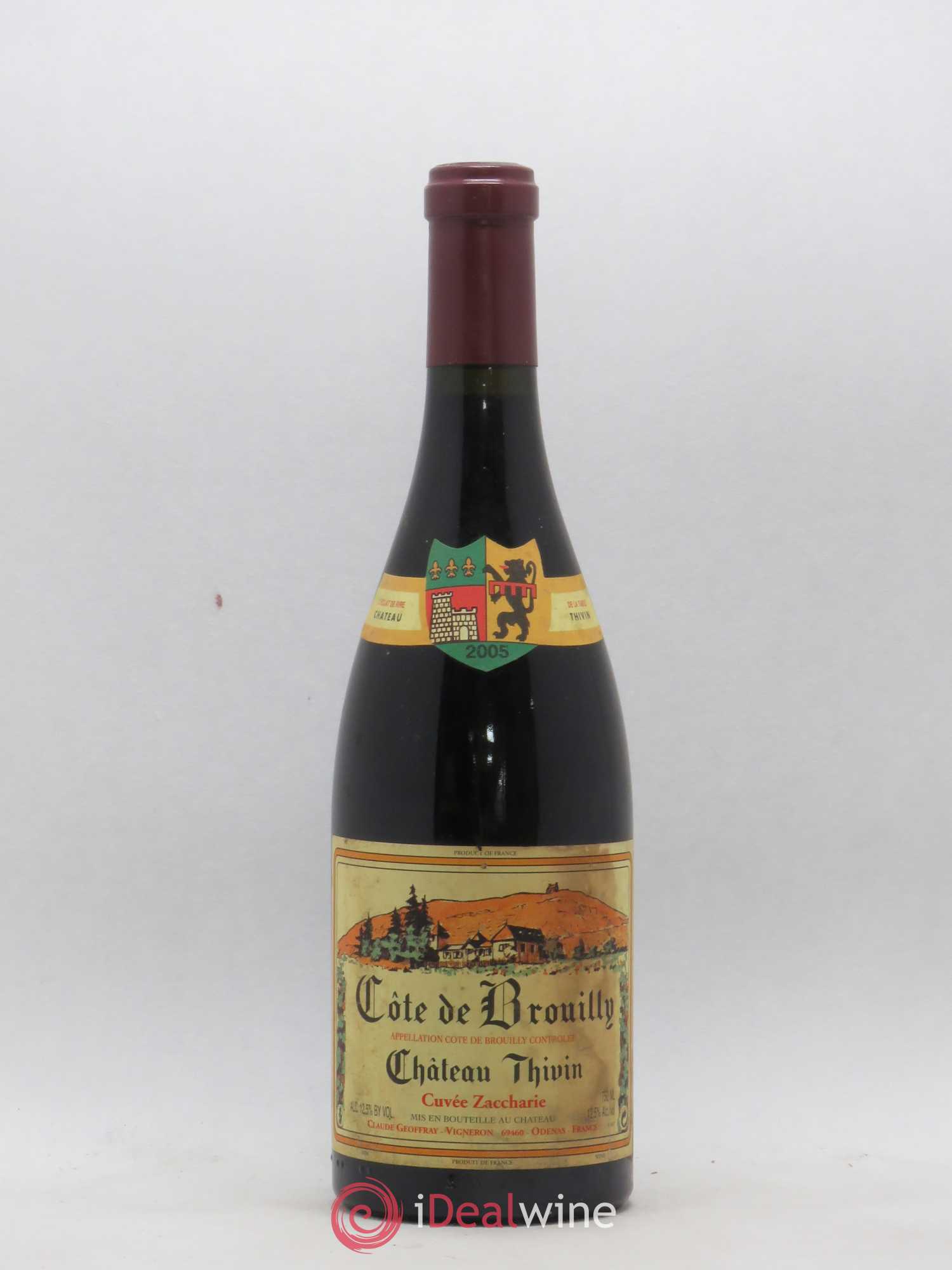 Côte de Brouilly Cuvée Zaccharie Château Thivin (sans prix de réserve) 2005 - Lot de 1 bouteille - 0