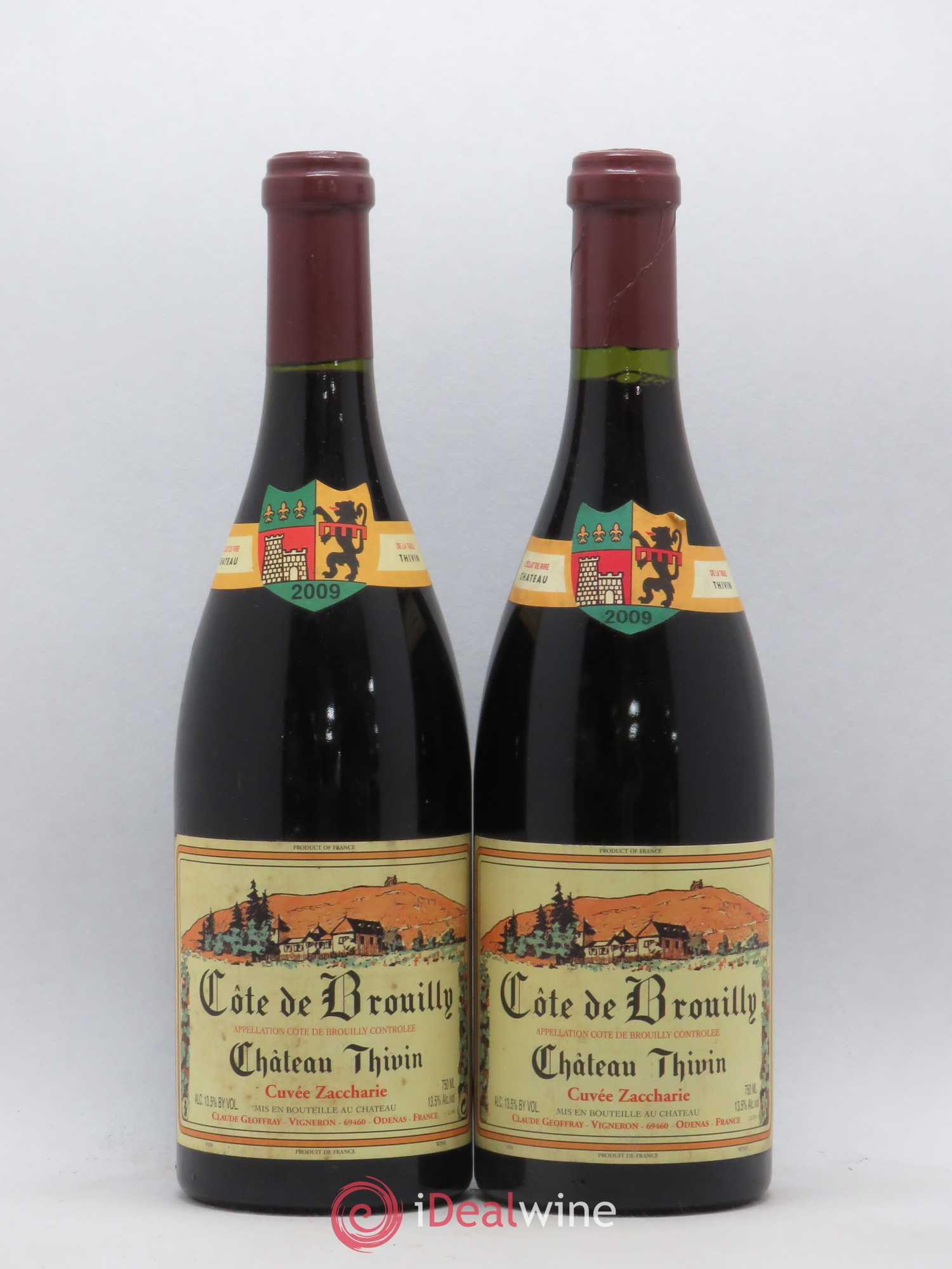 Côte de Brouilly Cuvée Zaccharie Château Thivin 2009 - Lot de 2 bouteilles - 0