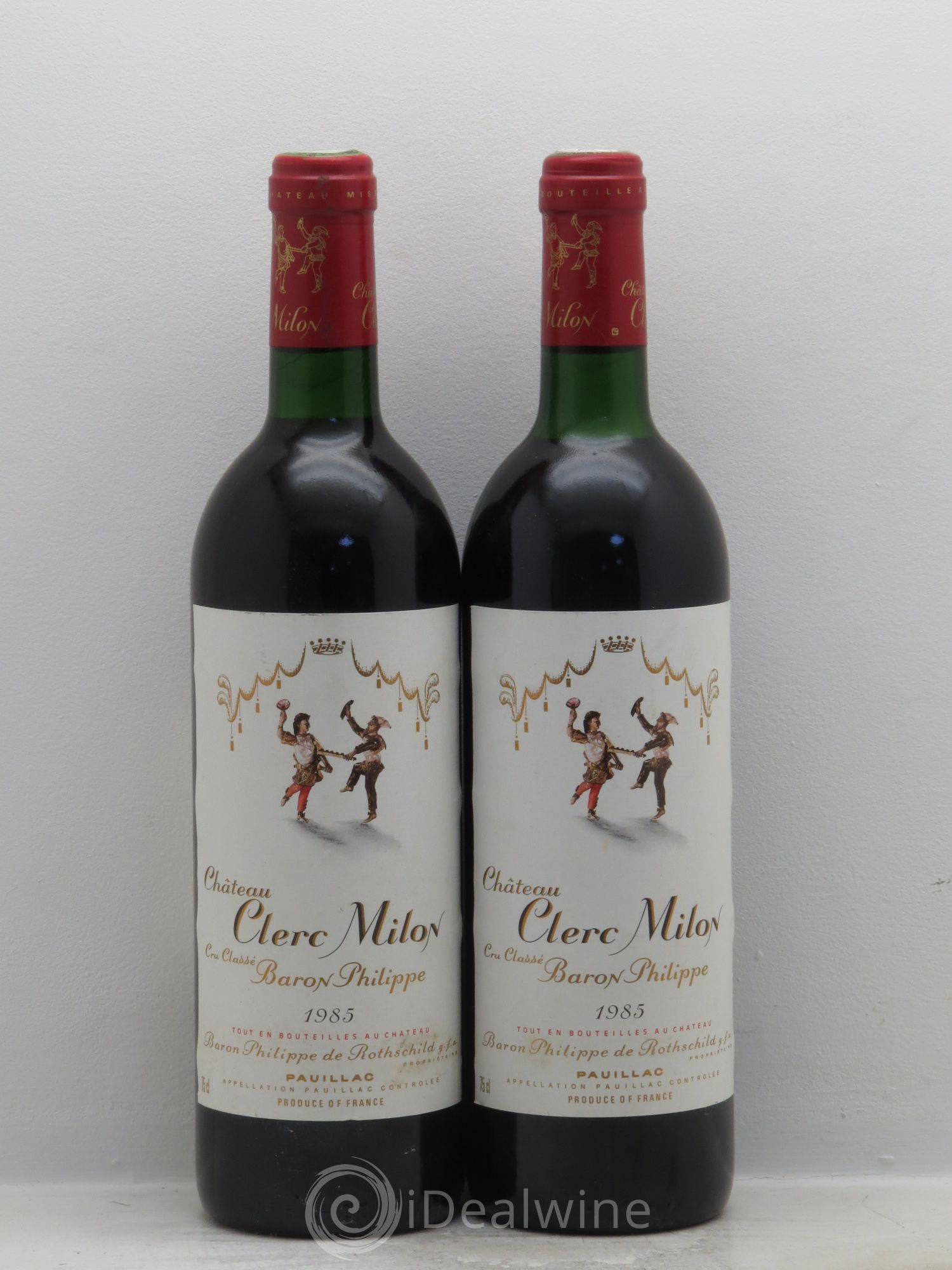 Château Clerc Milon 5ème Grand Cru Classé 1985 - Lot de 2 bouteilles - 0
