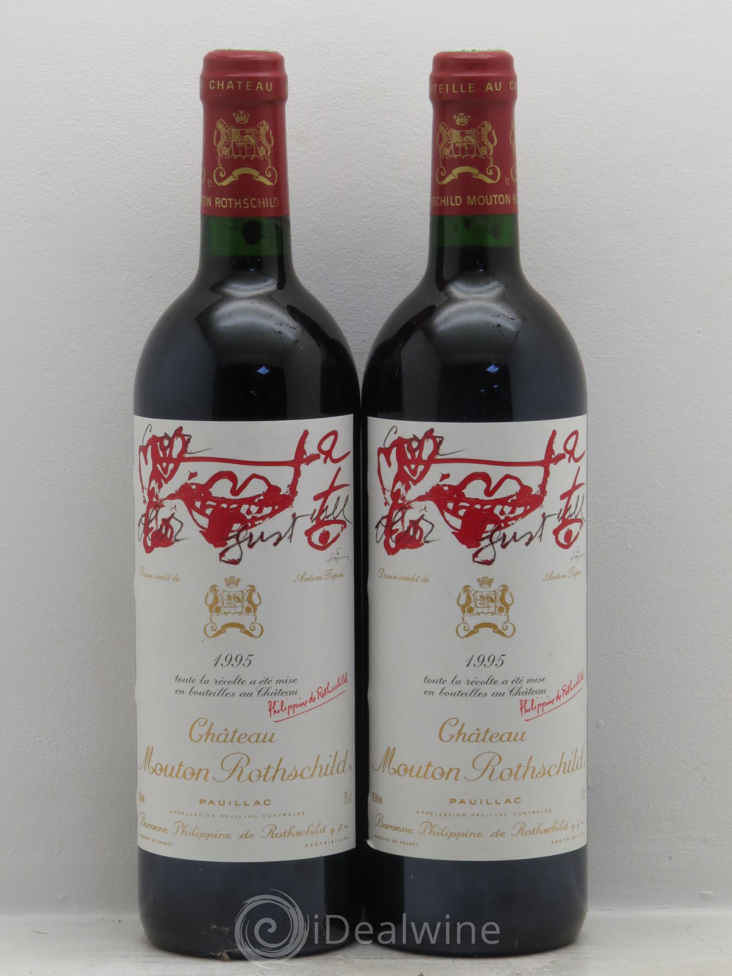 Château Mouton Rothschild 1er Grand Cru Classé 1995 - Lot de 2 bouteilles - 0