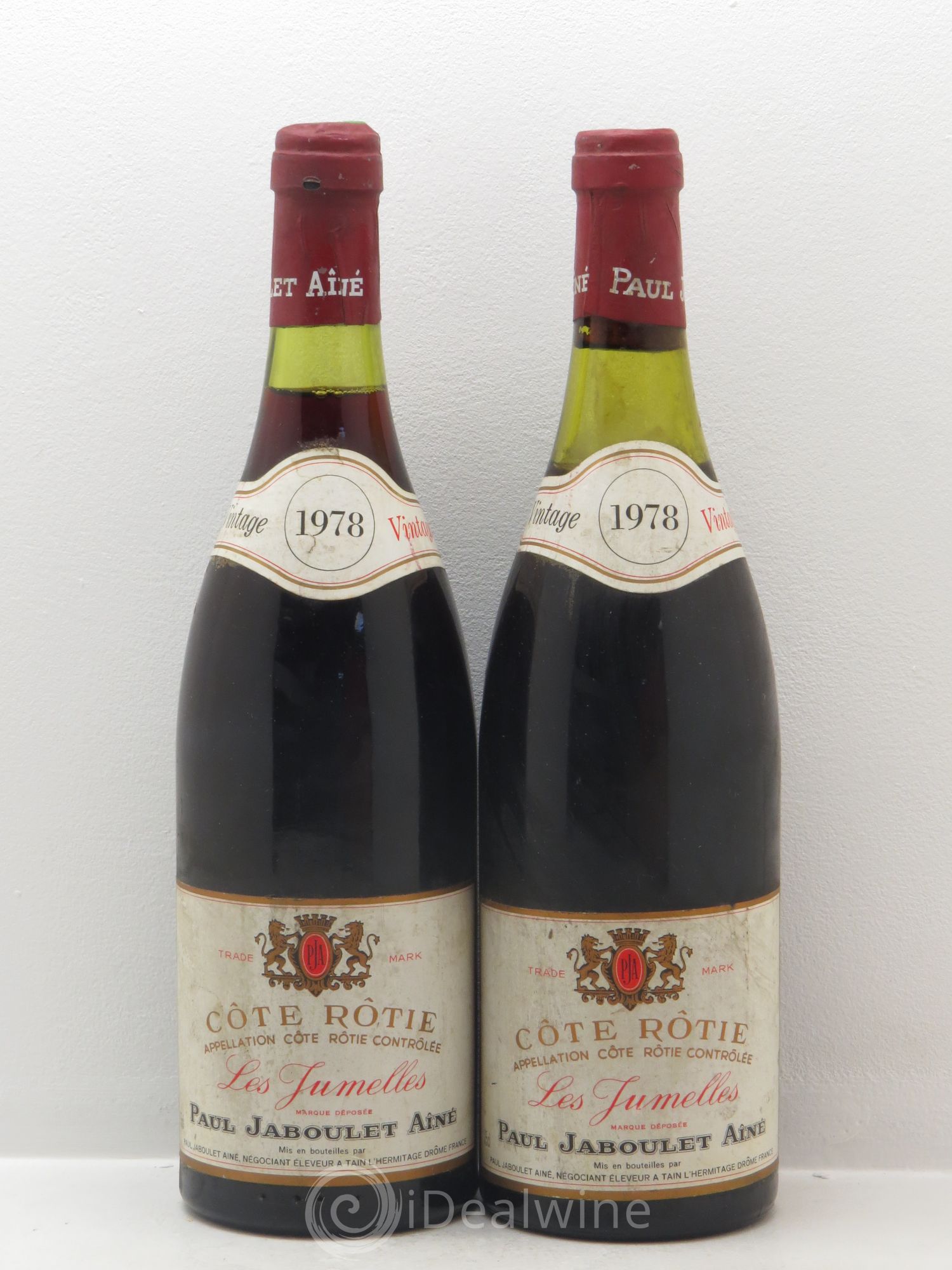 Côte-Rôtie Les Jumelles Paul Jaboulet Ainé 1978 - Lot de 2 bouteilles - 0