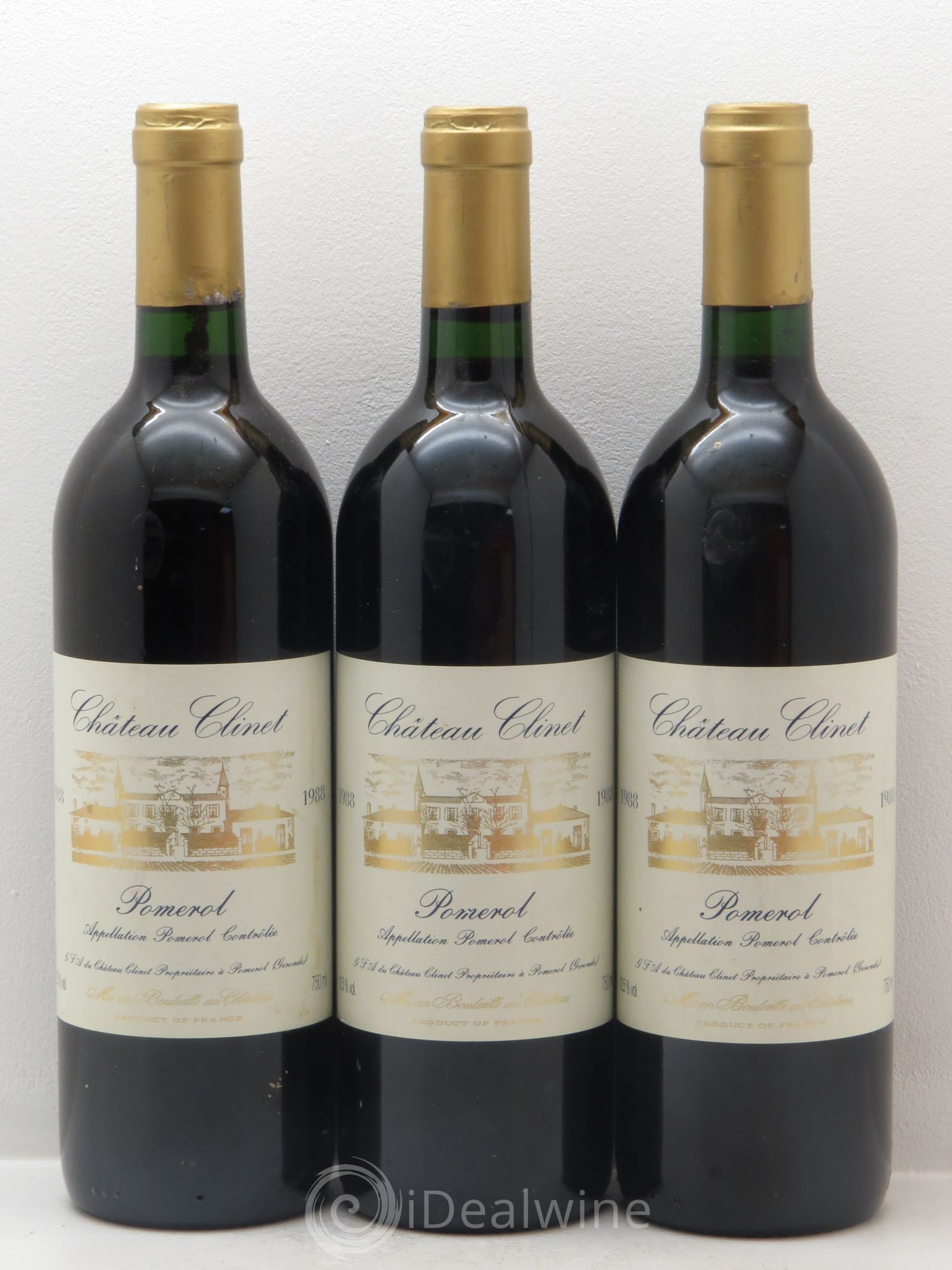 Château Clinet 1988 - Lot de 3 bouteilles - 0