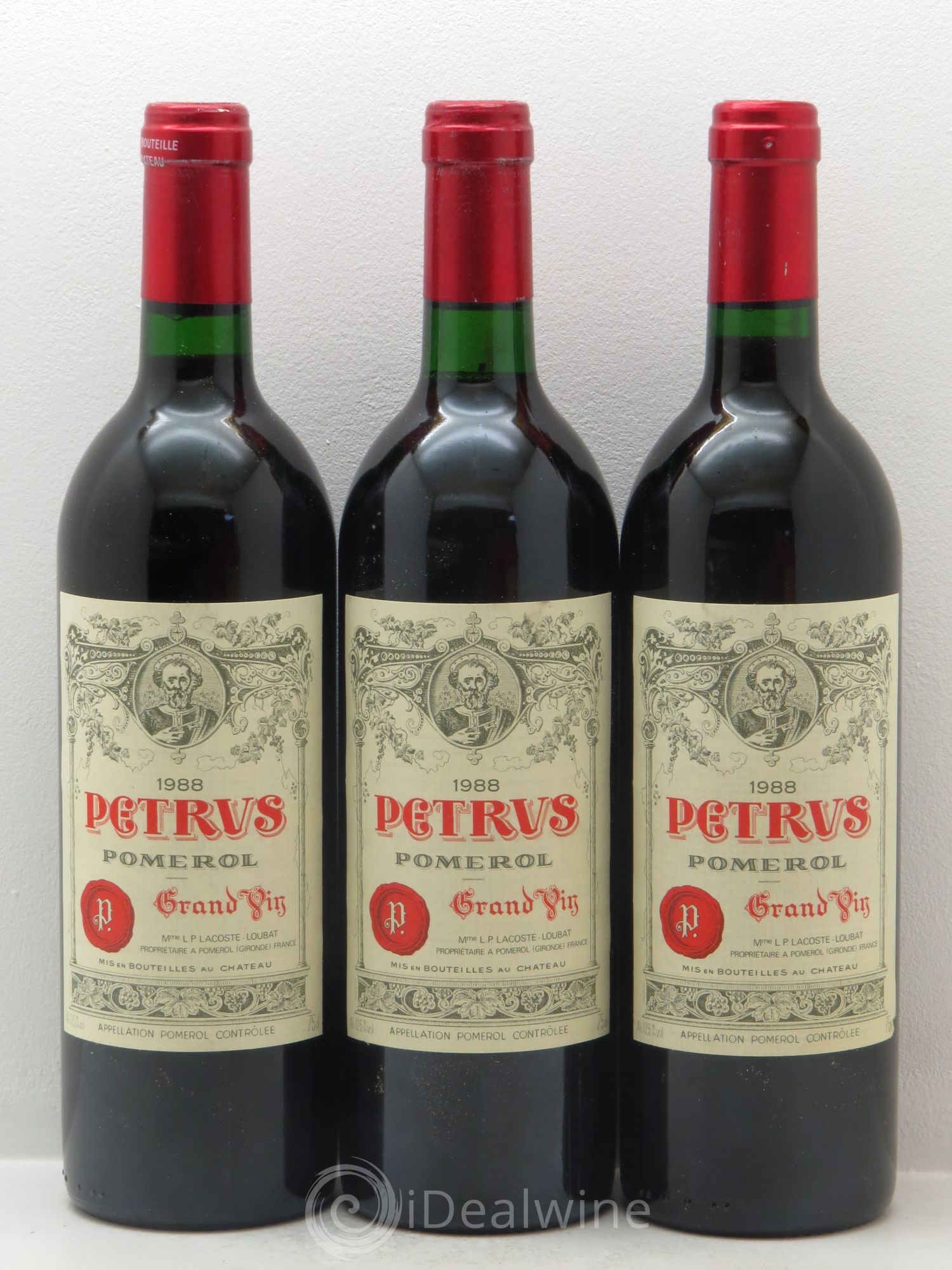 Petrus 1988 - Lot de 3 bouteilles - 0
