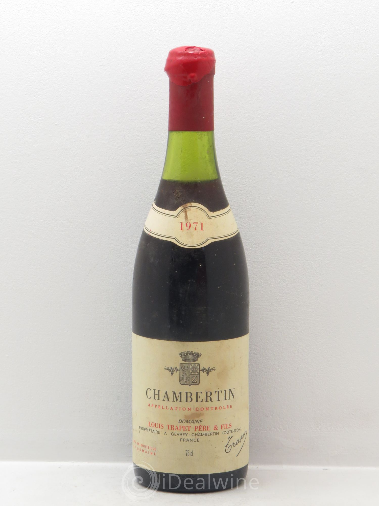 Chambertin Grand Cru Domaine Trapet 1971 - Lot de 1 bouteille - 0