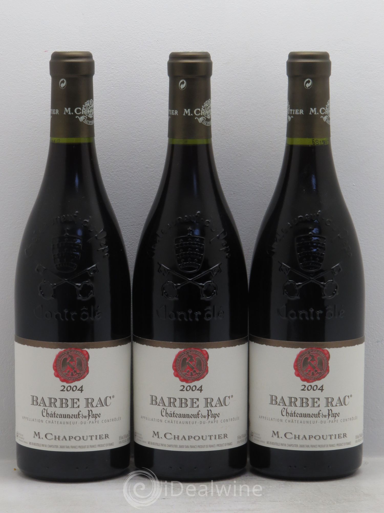 Châteauneuf-du-Pape Barbe Rac Chapoutier 2004 - Lot de 3 bouteilles - 0