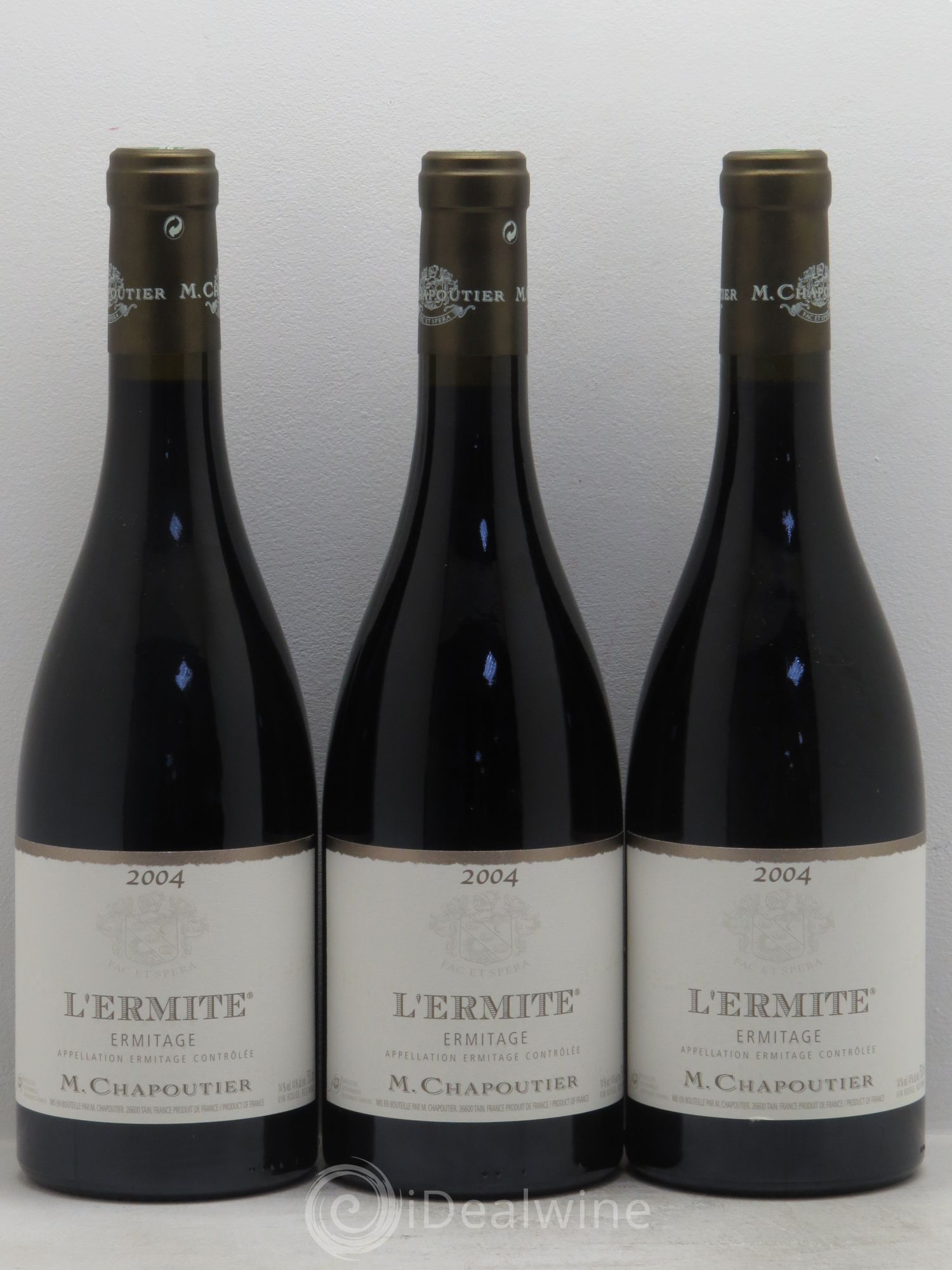 Hermitage Ermitage l'Ermite Chapoutier 2004 - Lot de 3 bouteilles - 0