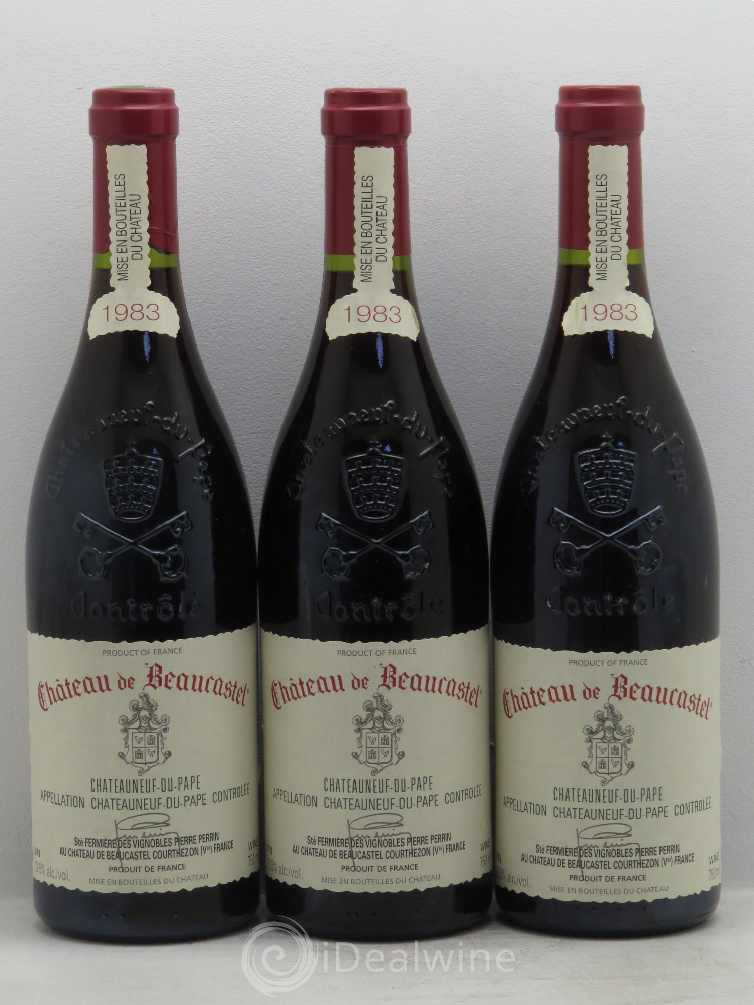 Châteauneuf-du-Pape Château de Beaucastel Famille Perrin 1983 - Lot de 3 bouteilles - 0