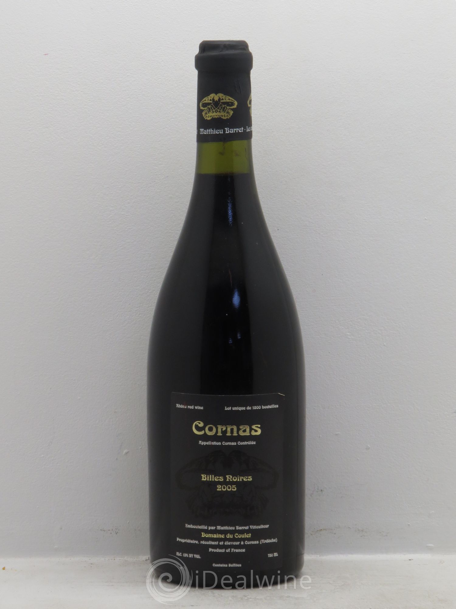 Cornas Billes Noires Coulet (Domaine du) - Matthieu Barret 2005 - Lot de 1 bouteille - 0