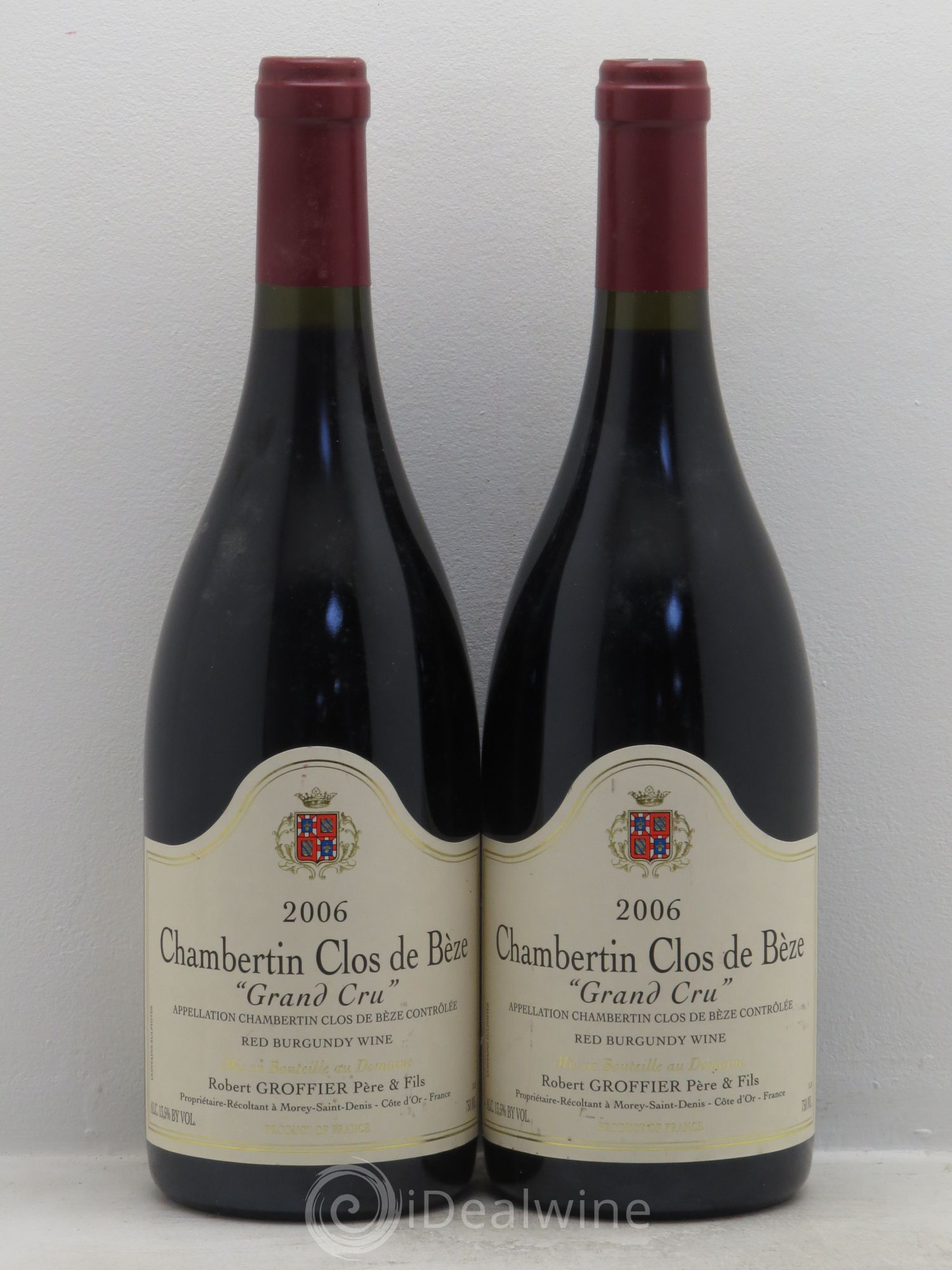 Chambertin Clos de Bèze Grand Cru Robert Groffier Père & Fils (Domaine) 2006 - Lot de 2 bouteilles - 0