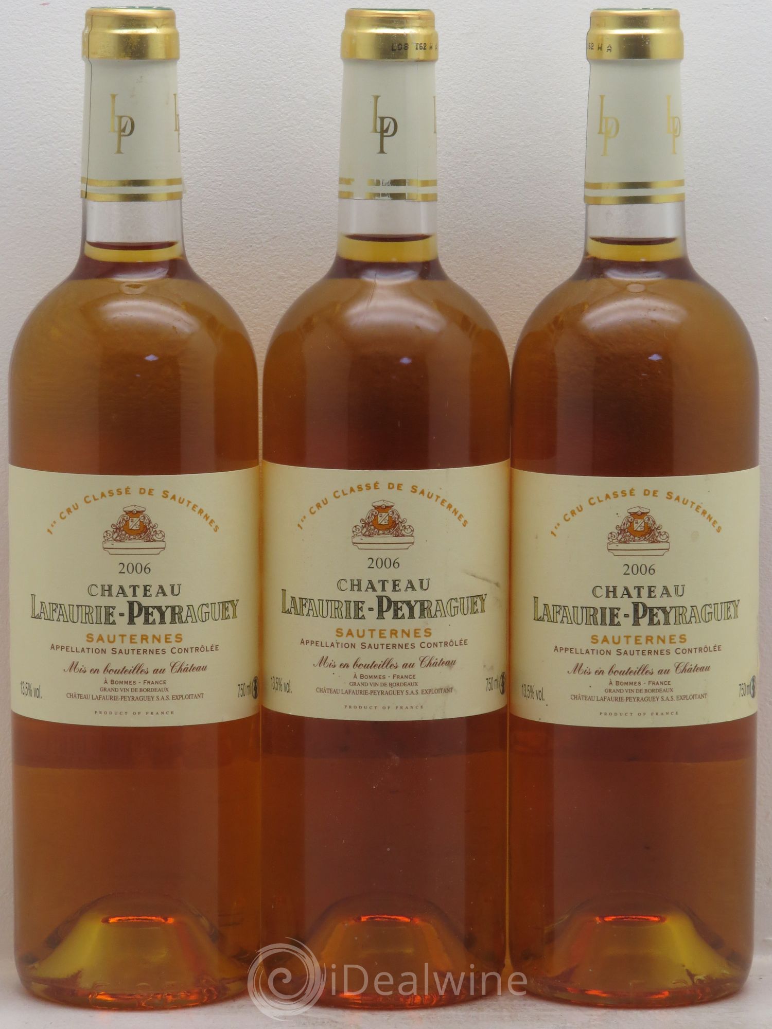 Château Lafaurie-Peyraguey 1er Grand Cru Classé 2006 - Lotto di 3 bottiglie - 0