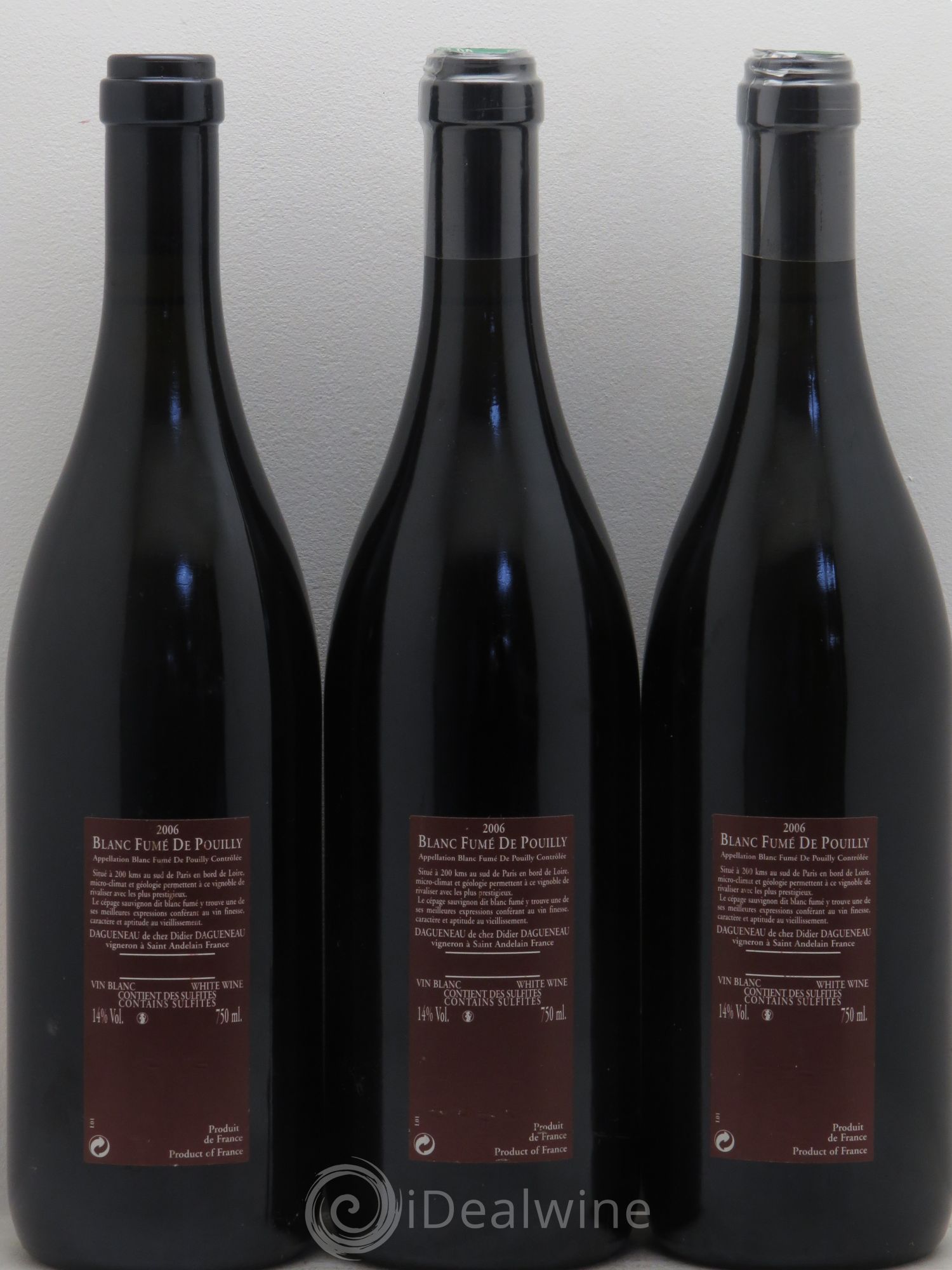 Vin de France (anciennement Pouilly-Fumé) Pur Sang Dagueneau (Domaine Didier - Louis-Benjamin) 2006 - Lot de 3 bouteilles - 1
