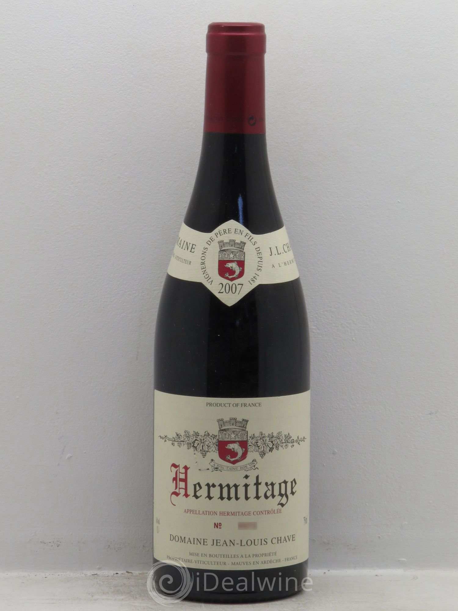 Hermitage Jean-Louis Chave 2007 - Lot de 1 bouteille - 0