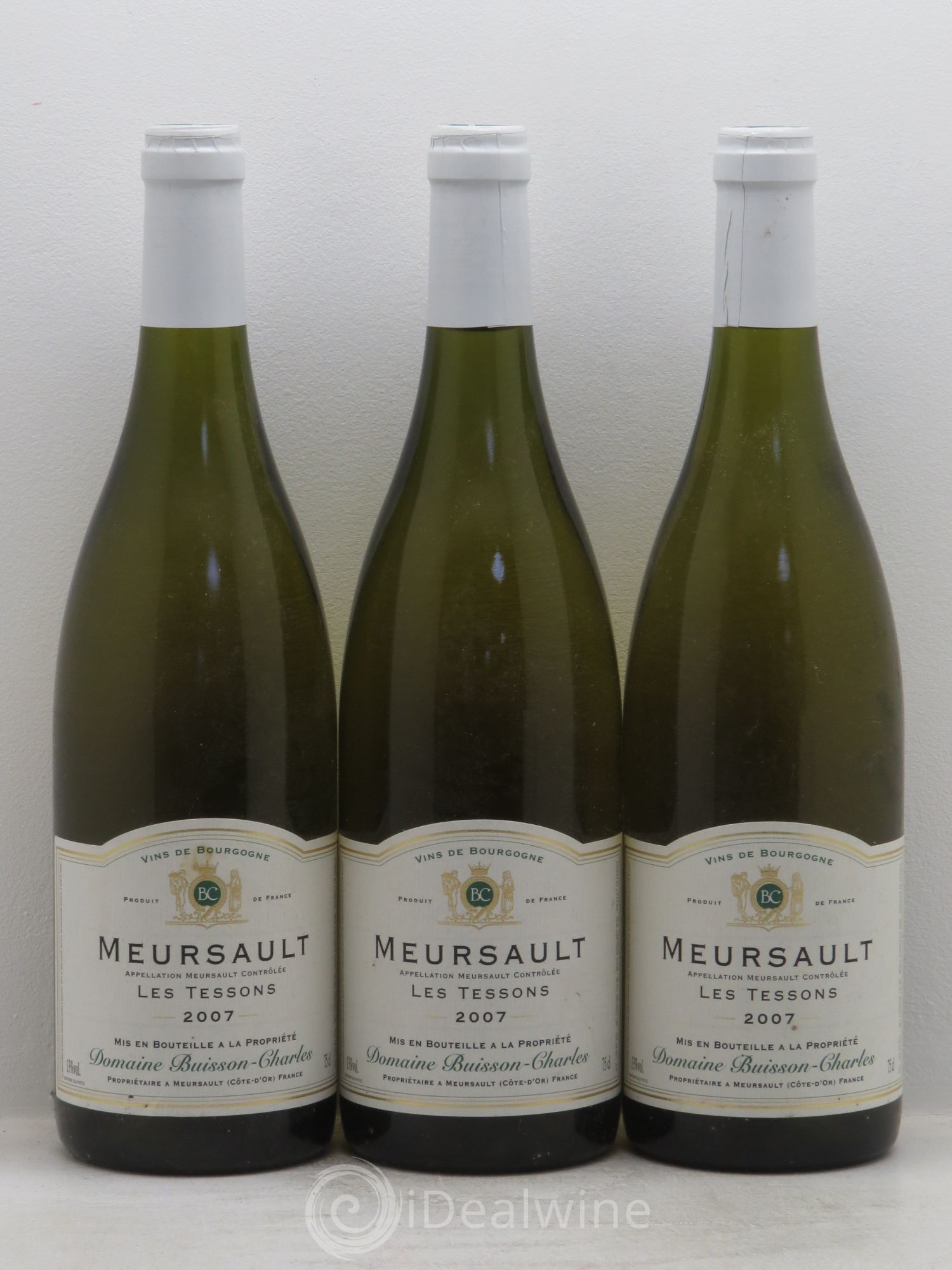 Meursault Buisson Charles Tessons 2007 - Posten von 3 Flaschen - 0