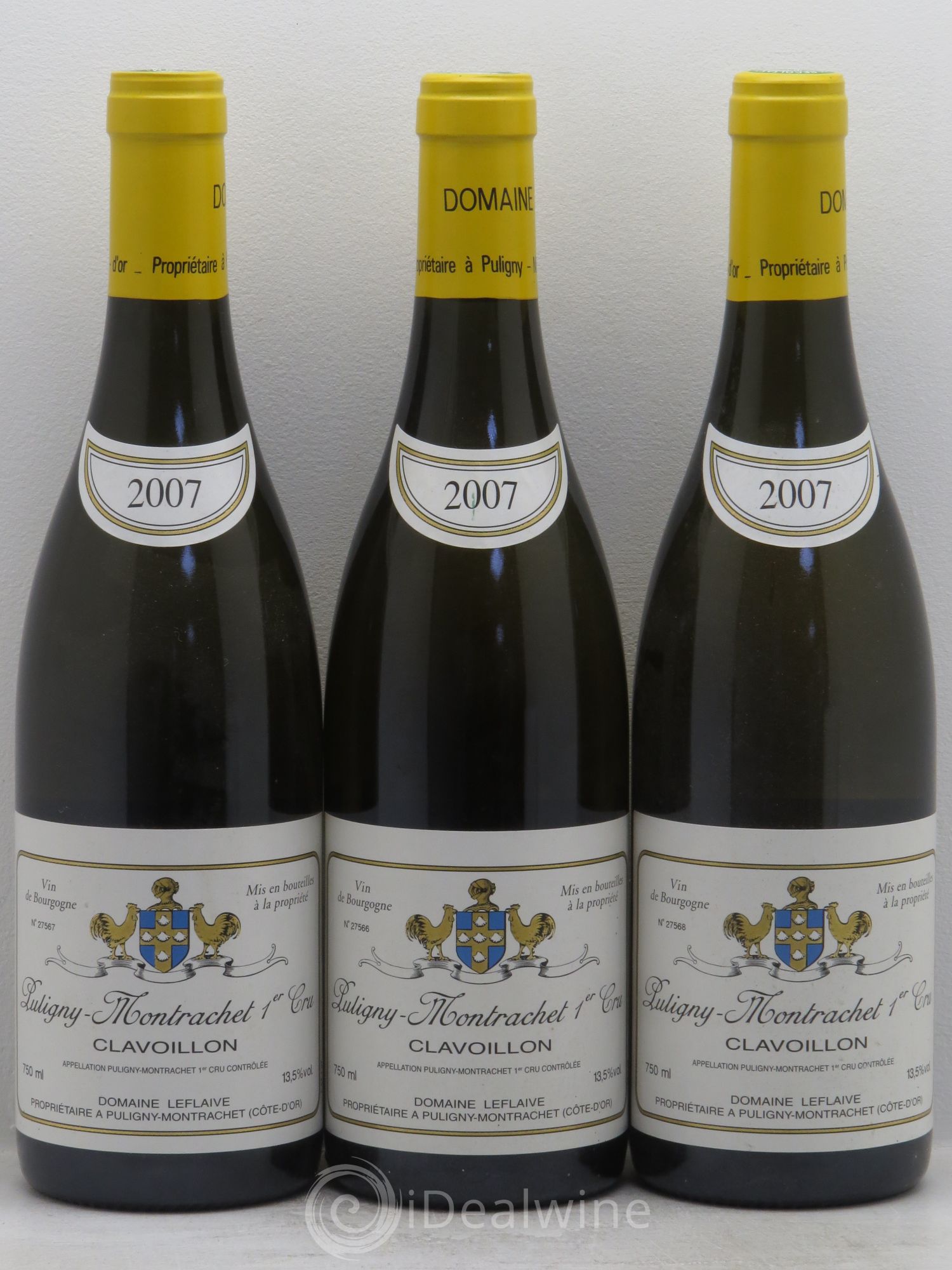 Puligny-Montrachet 1er Cru Clavoillon Leflaive (Domaine) 2007 - Lot de 3 bouteilles - 0