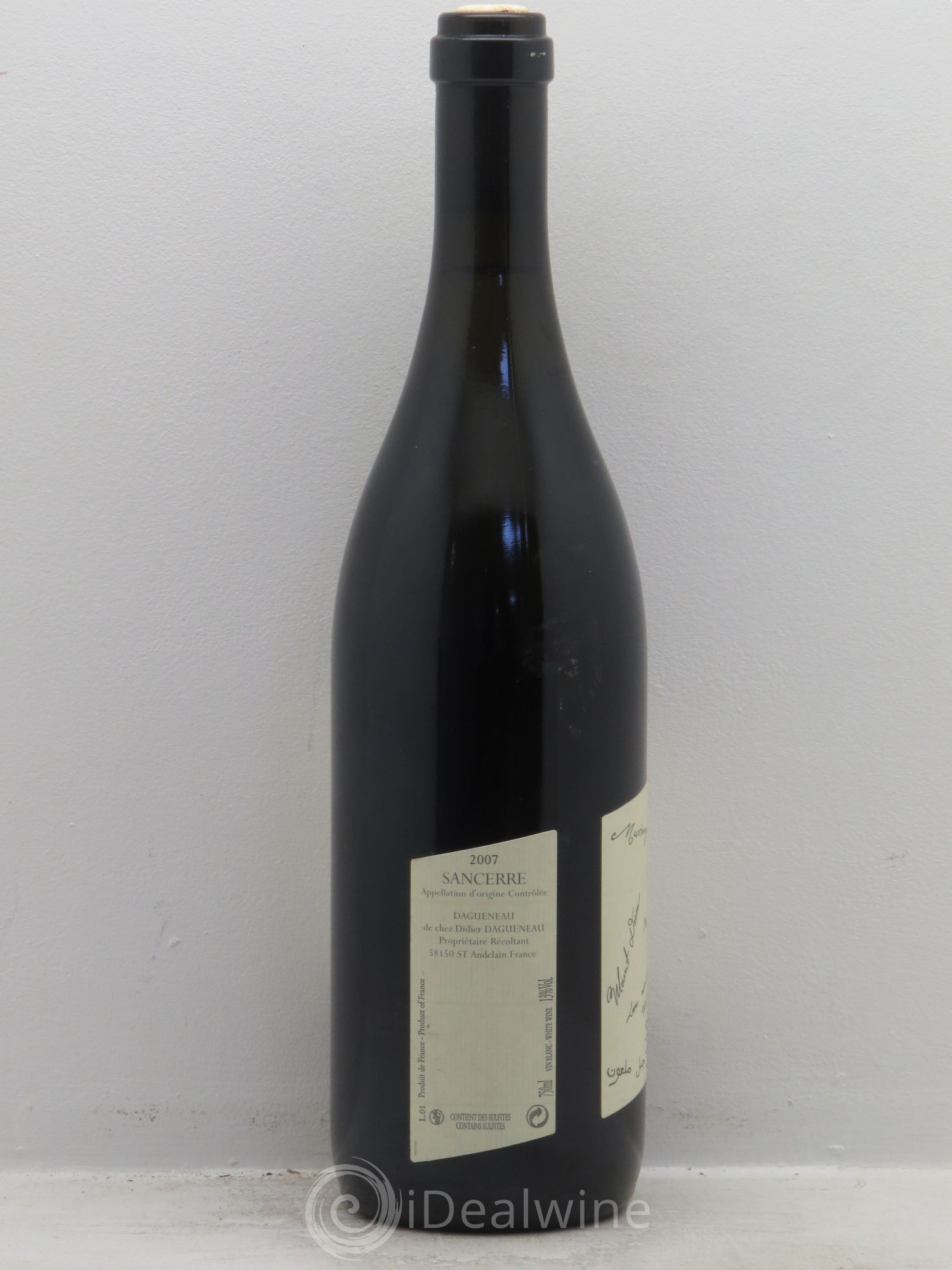 Sancerre Le Mont Damné Chavignol Dagueneau (Domaine Didier - Louis-Benjamin) 2007 - Lot de 1 bouteille - 1