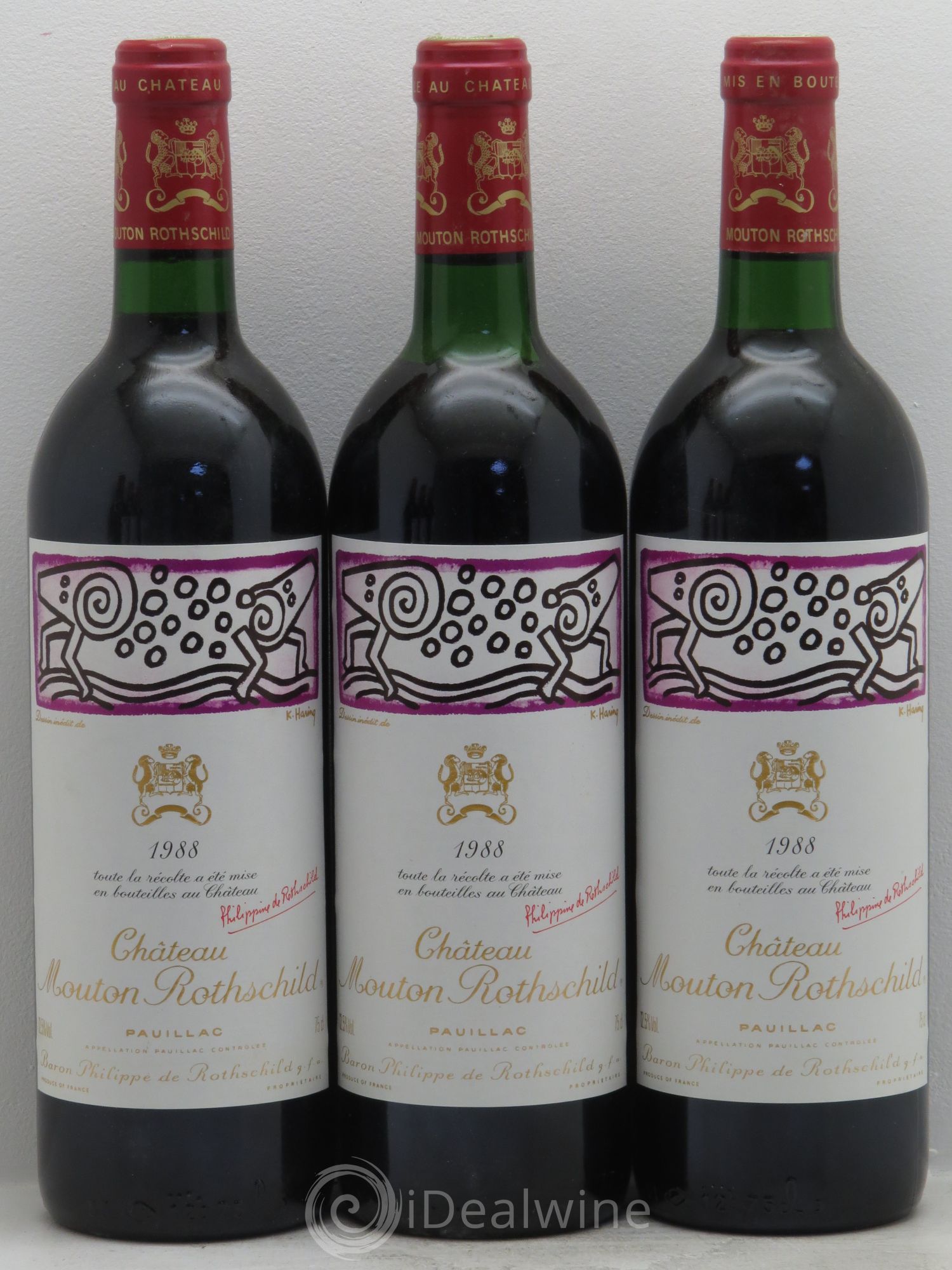 Château Mouton Rothschild 1er Grand Cru Classé 1988 - Lot de 6 bouteilles - 1