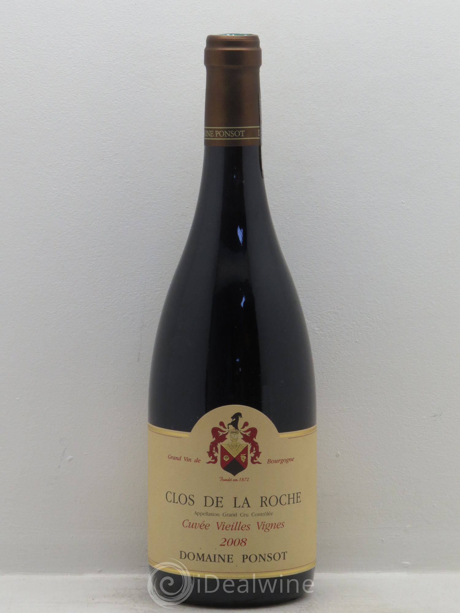Clos de la Roche Grand Cru Vieilles Vignes Ponsot (Domaine) 2008 - Lot de 1 bouteille - 0