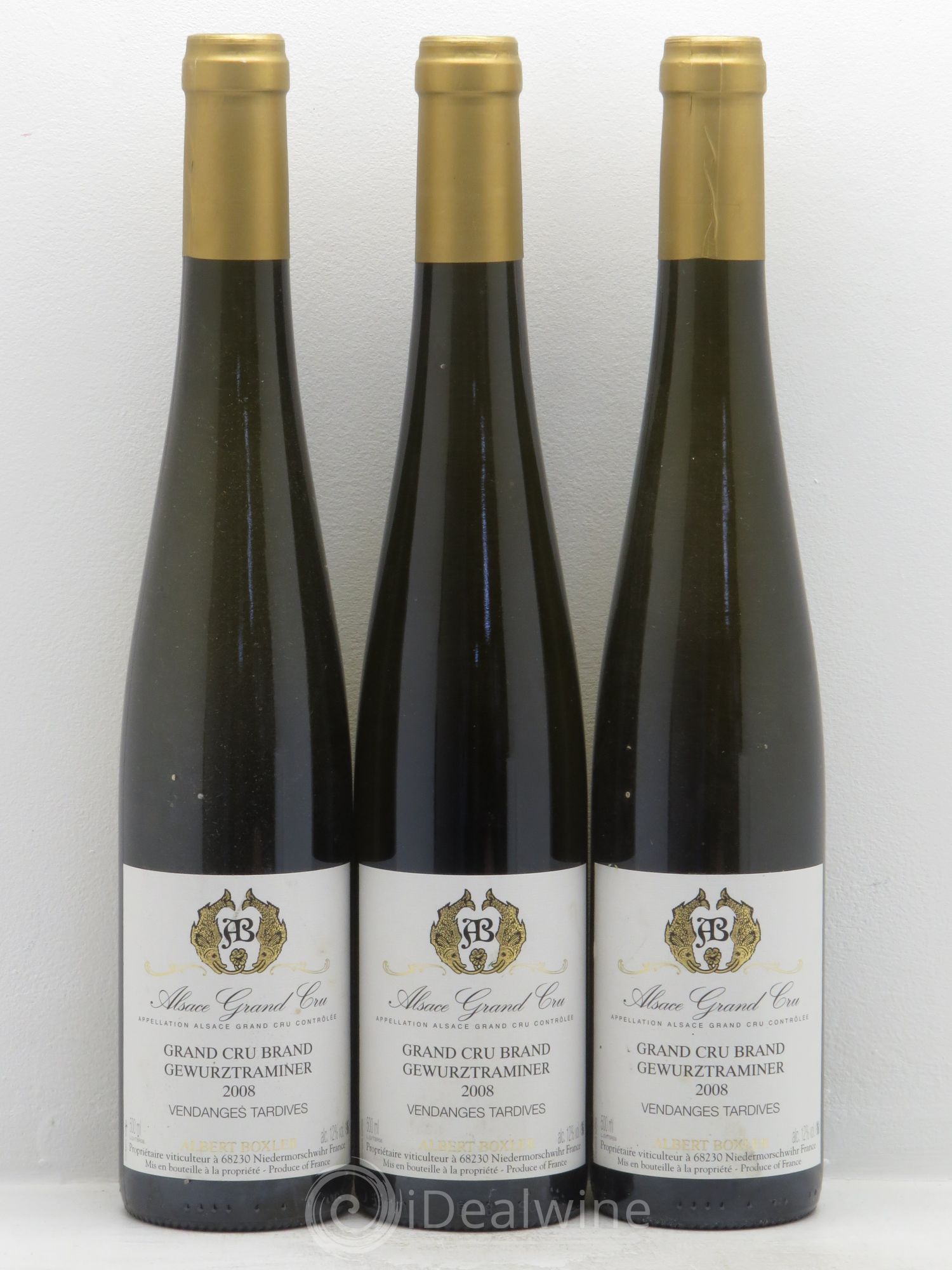 Gewurztraminer Brand 50cl 2008 - Posten von 3 Flaschen - 0