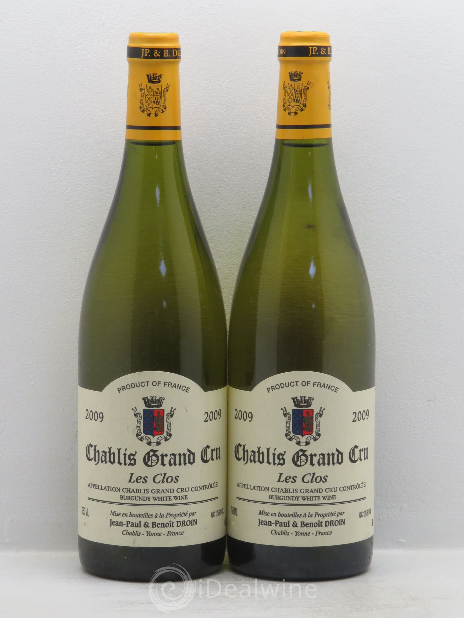 Chablis Grand Cru Les Clos Jean-Paul & Benoît Droin (Domaine) 2009 - Lot de 2 bouteilles - 0