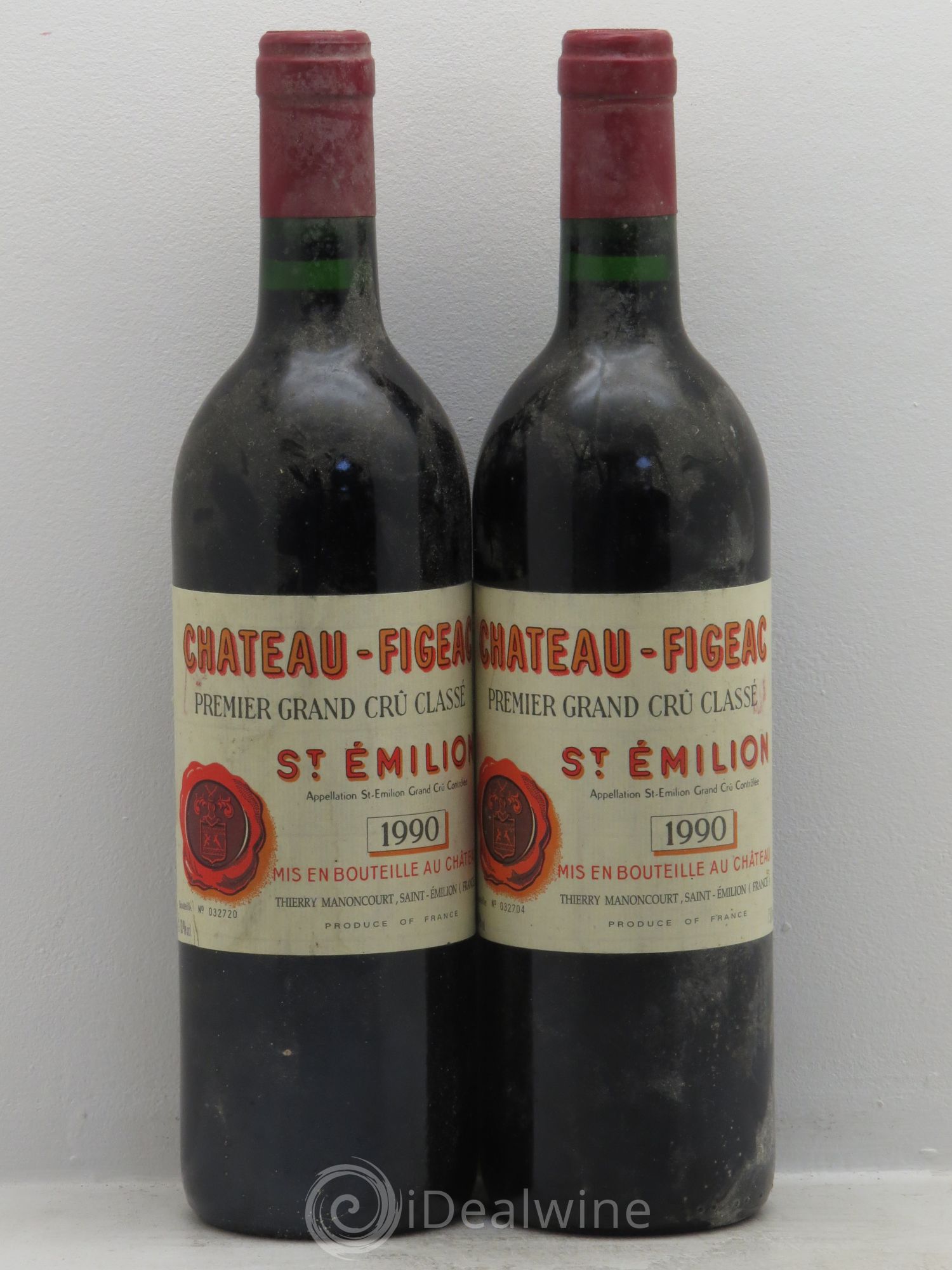 Château Figeac 1er Grand Cru Classé A 1990 - Lot de 2 bouteilles - 0