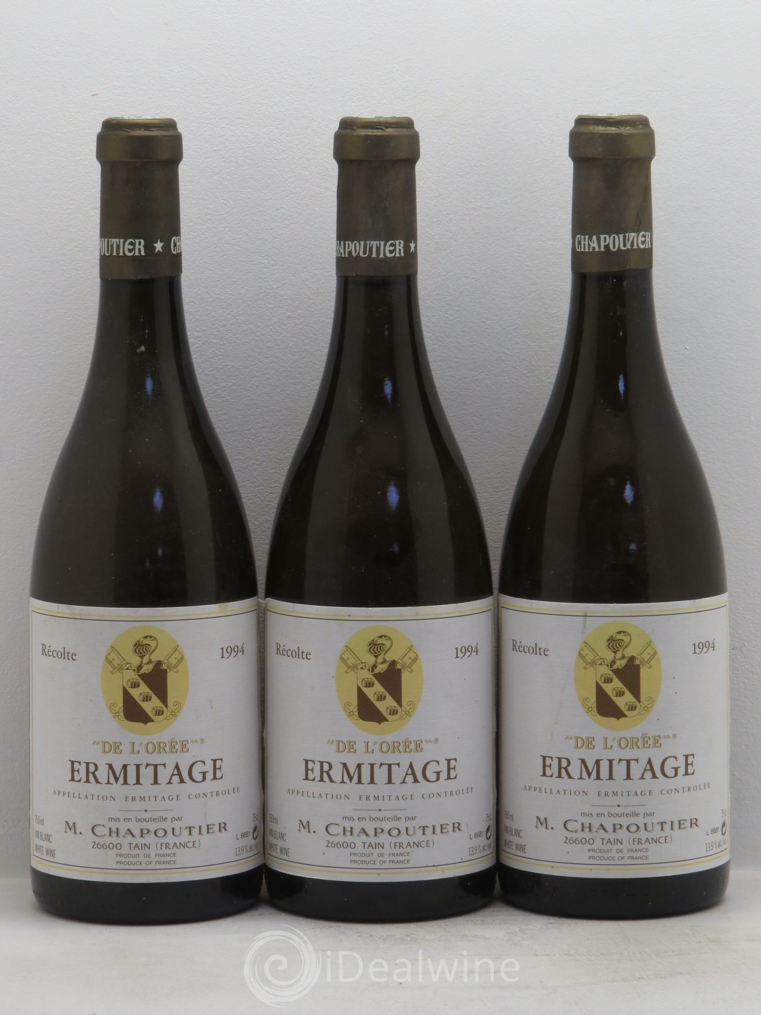 Hermitage Ermitage de l'Orée Chapoutier 1994 - Lot de 3 bouteilles - 0