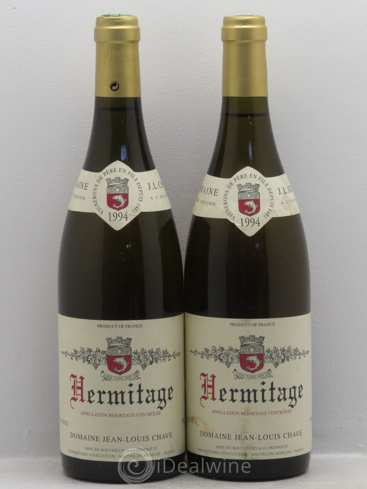 Hermitage Jean-Louis Chave 1994 - Lot de 2 bouteilles - 0