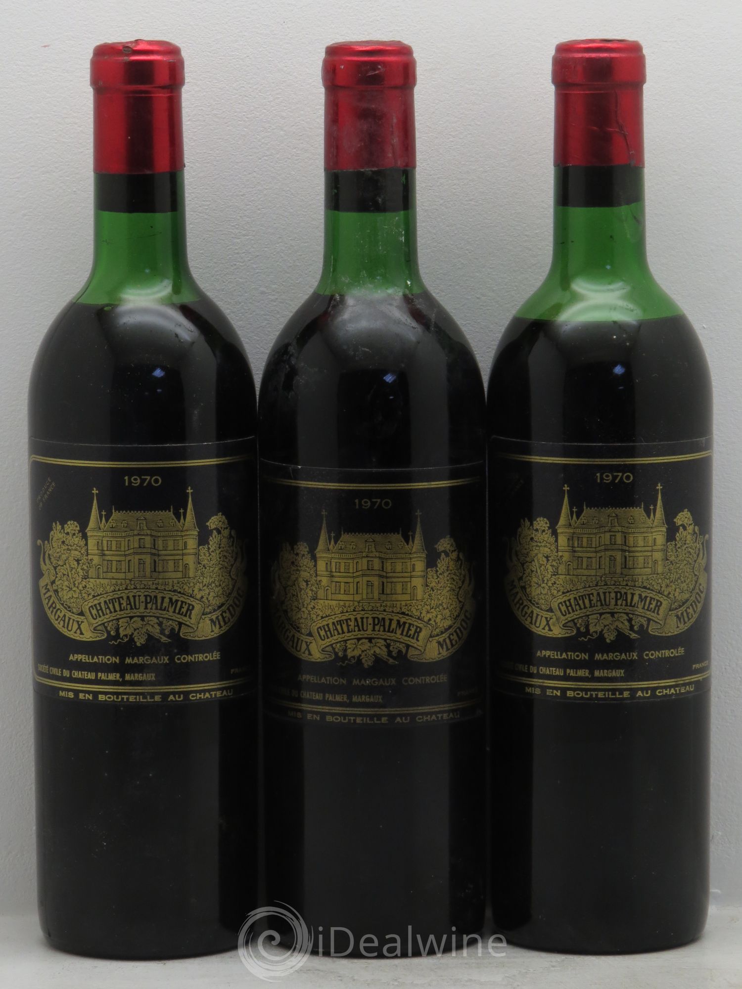 Château Palmer 3ème Grand Cru Classé 1970 - Lot de 3 bouteilles - 0