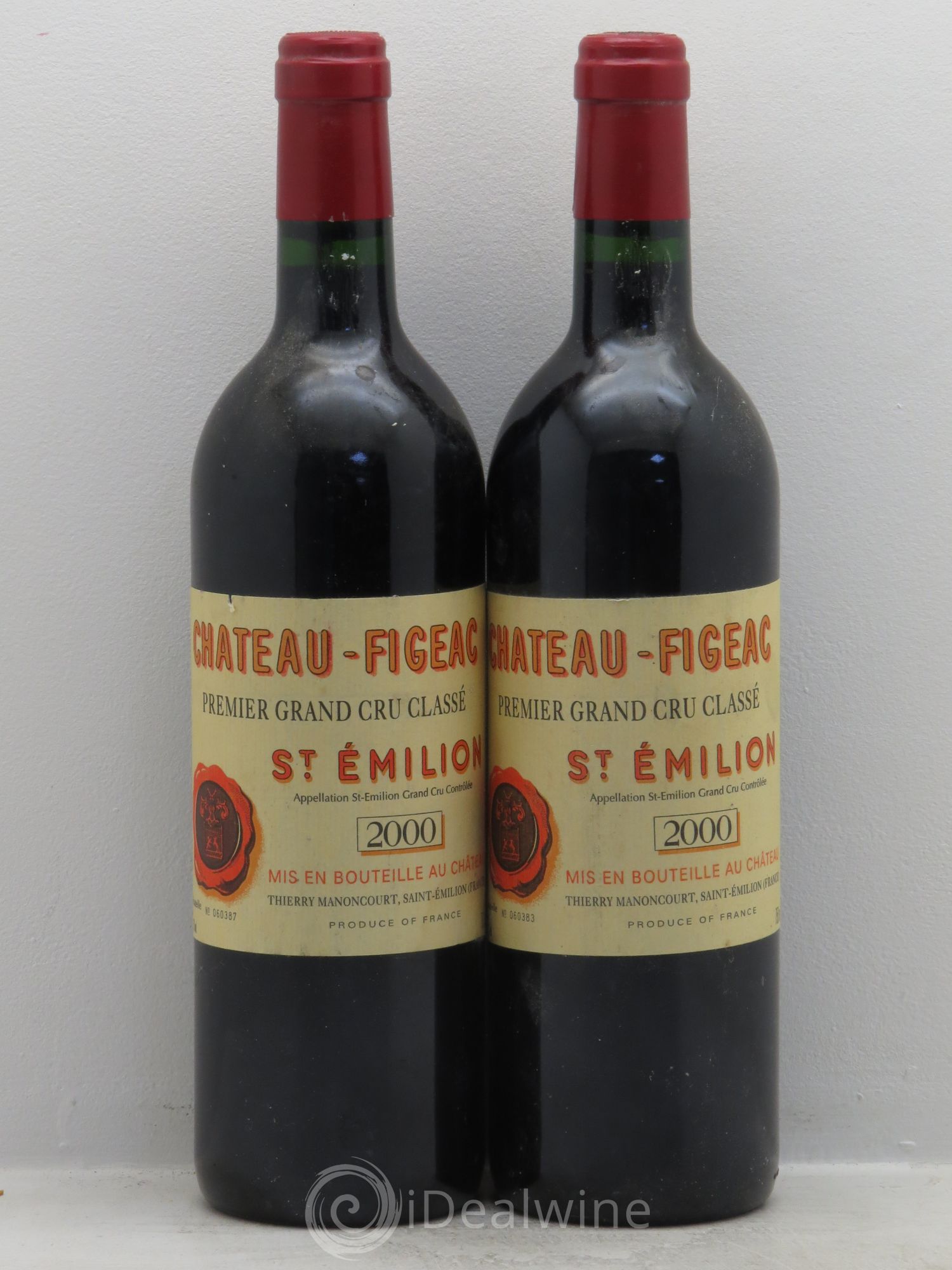 Château Figeac 1er Grand Cru Classé A 2000 - Lot de 2 bouteilles - 0