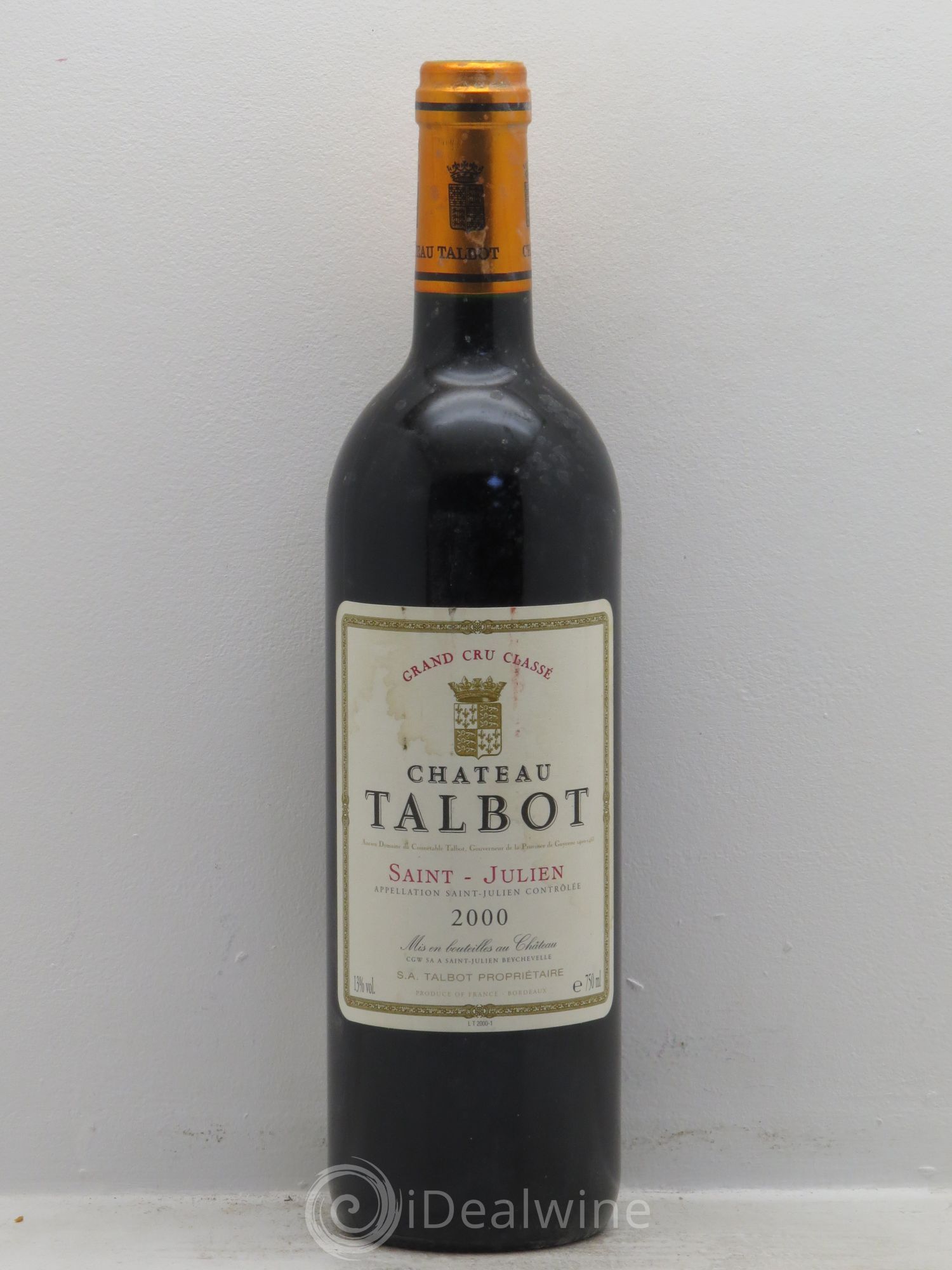 Château Talbot 4ème Grand Cru Classé 2000 - Lot de 1 bouteille - 0