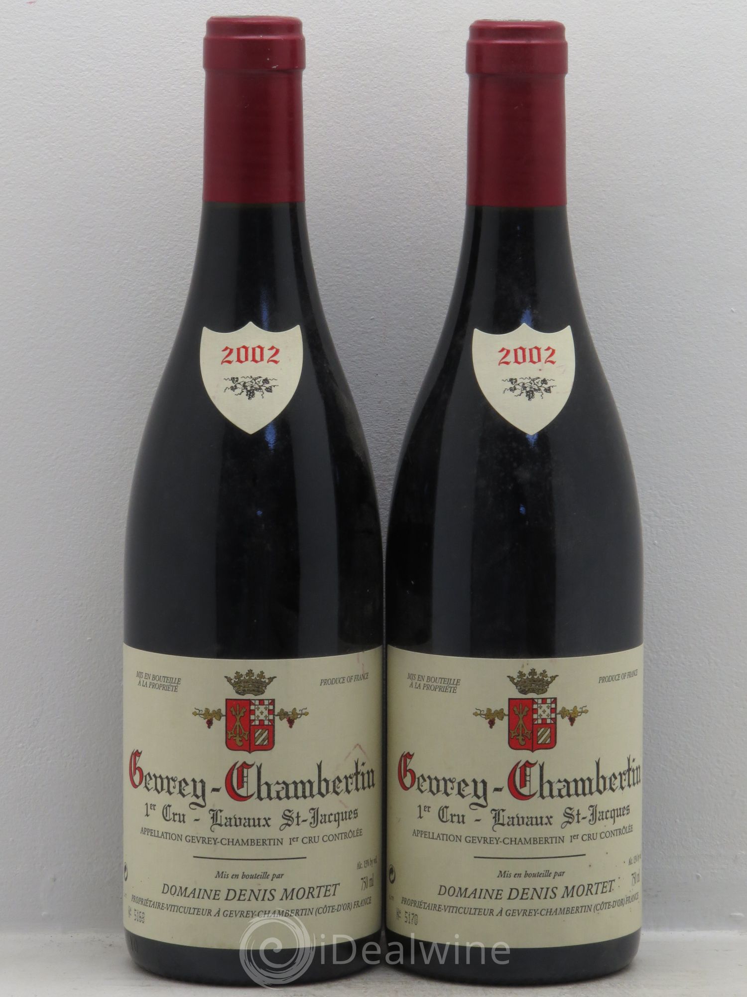 Gevrey-Chambertin 1er Cru Lavaux Saint Jacques Denis Mortet (Domaine) 2002 - Lot de 2 bouteilles - 0