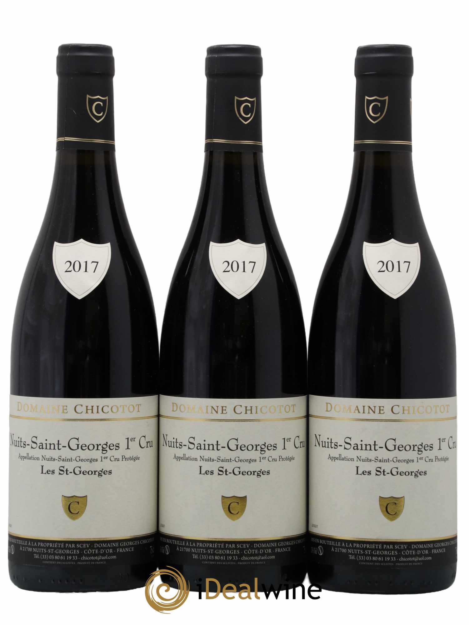 Nuits-Saint-Georges 1er Cru Les Saint-Georges Chicotot 2017 - Lot de 3 bouteilles - 0