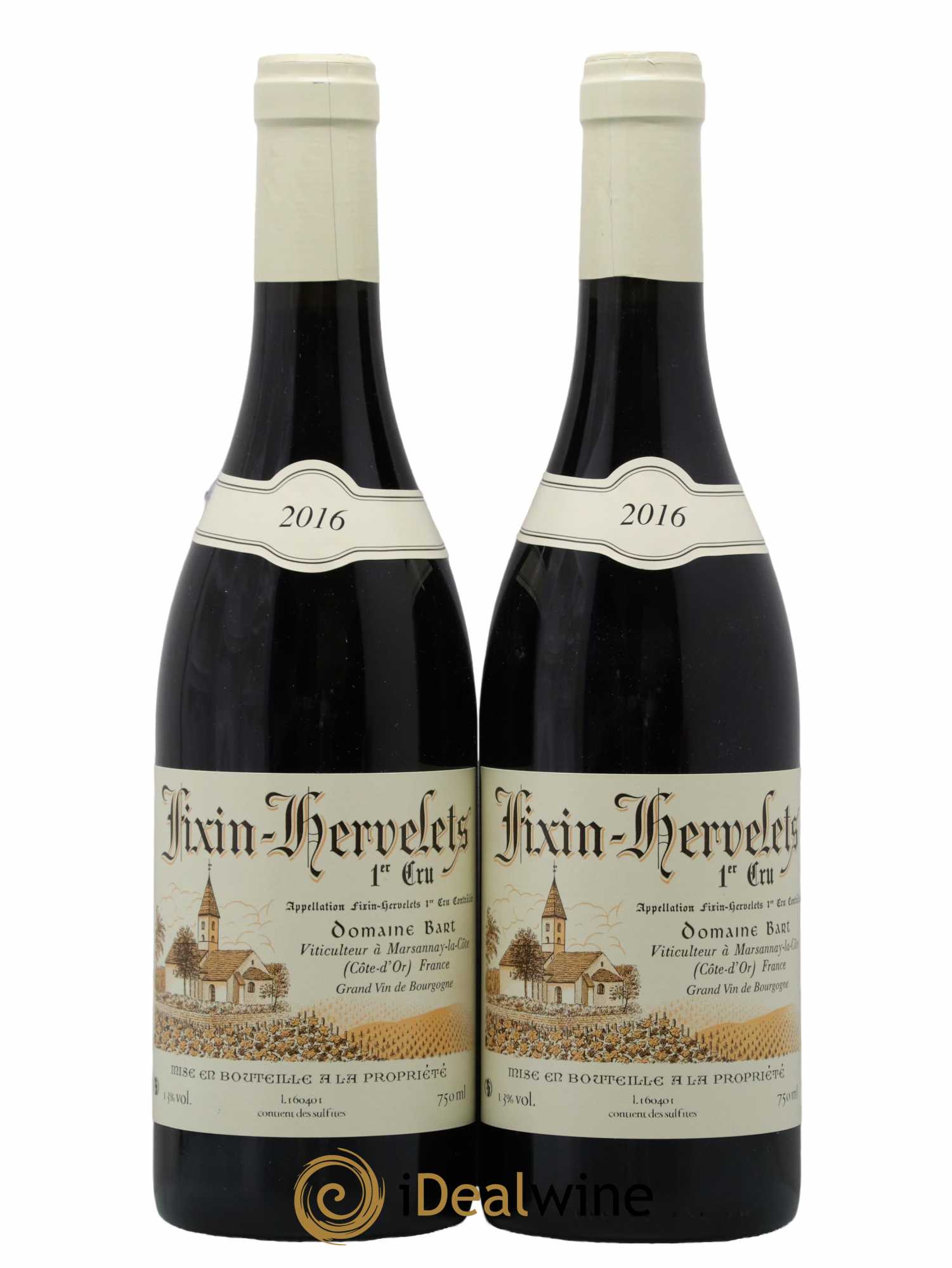 Fixin 1er Cru Les Hervelets Bart 2016 - Lot de 2 bouteilles - 0