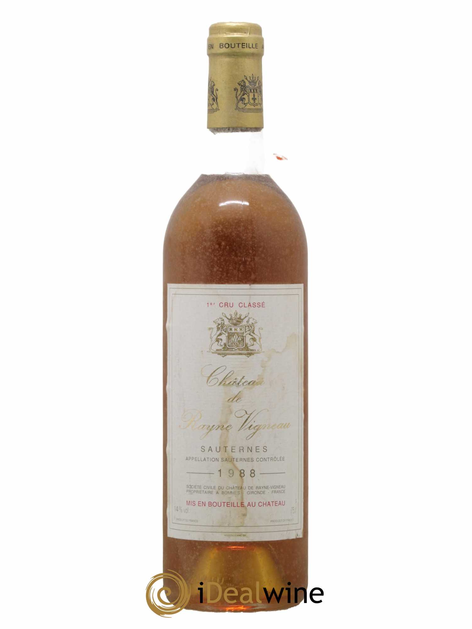 Château de Rayne Vigneau 1er Grand Cru Classé 1988 - Lotto di 1 bottiglia - 0