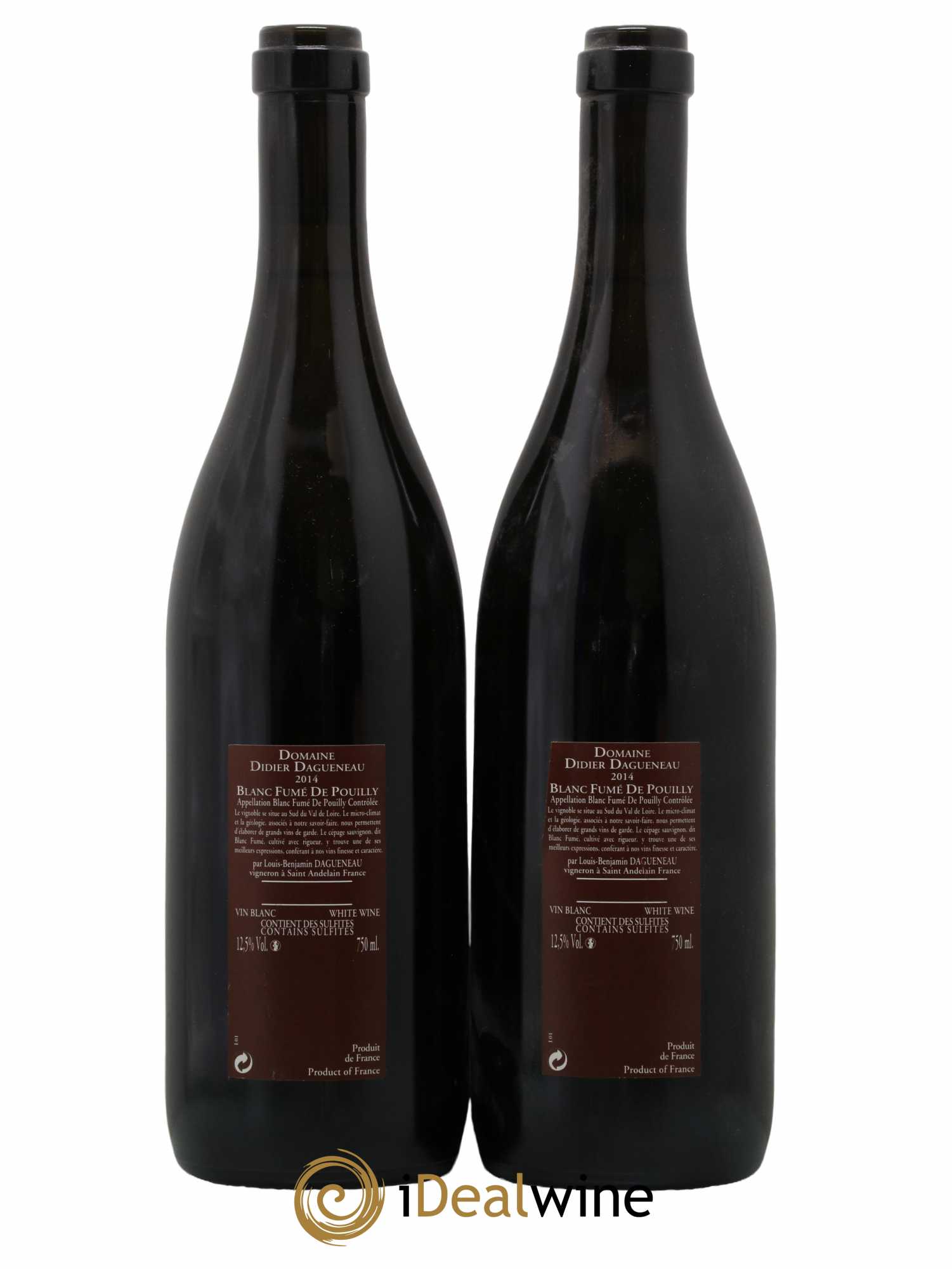 Vin de France (anciennement Pouilly-Fumé) Pur Sang Dagueneau (Domaine Didier - Louis-Benjamin) 2014 - Lot de 2 bouteilles - 1