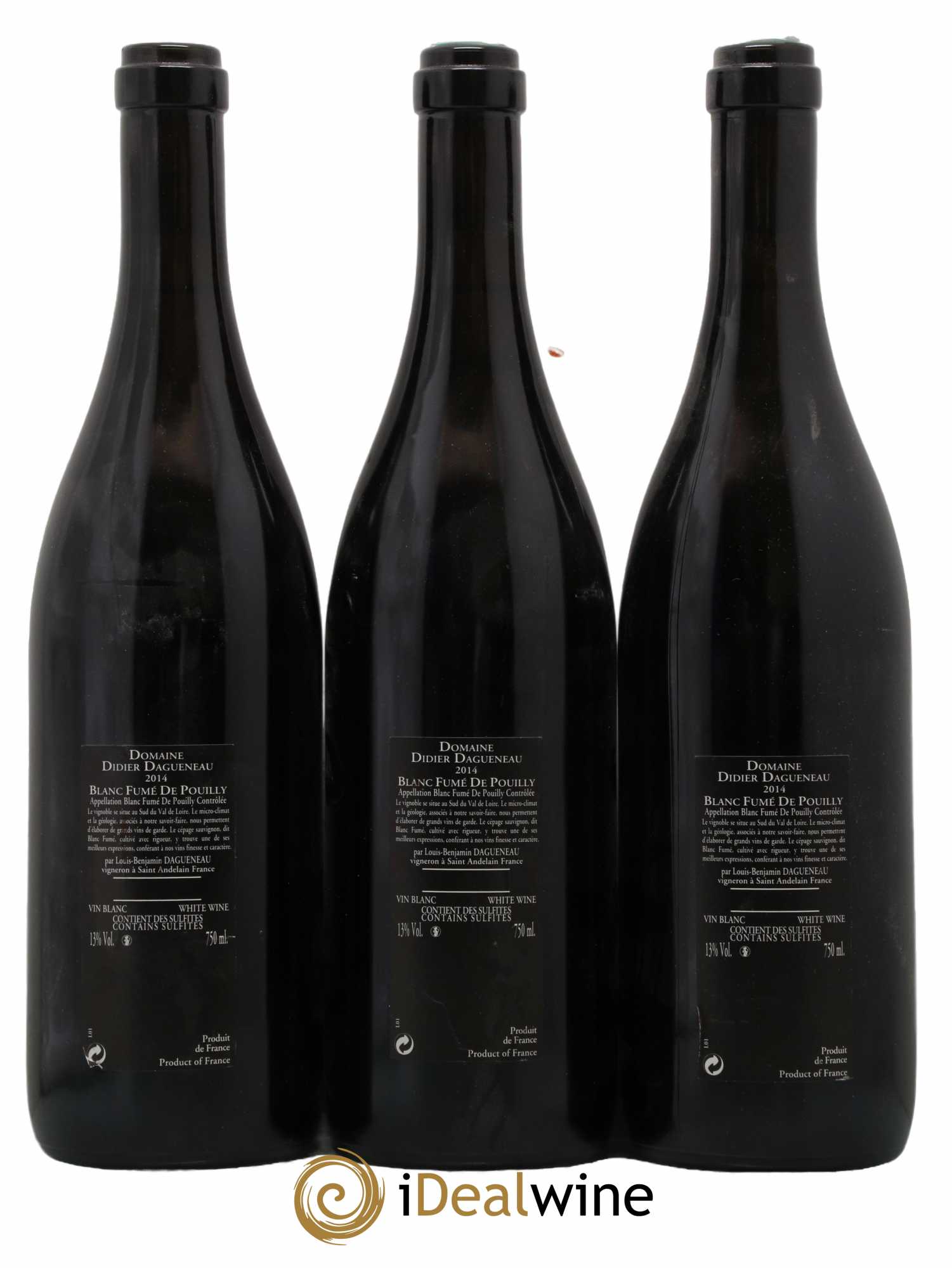 Vin de France (anciennement Pouilly-Fumé) Silex Dagueneau (Domaine Didier - Louis-Benjamin) 2014 - Lot de 3 bouteilles - 1