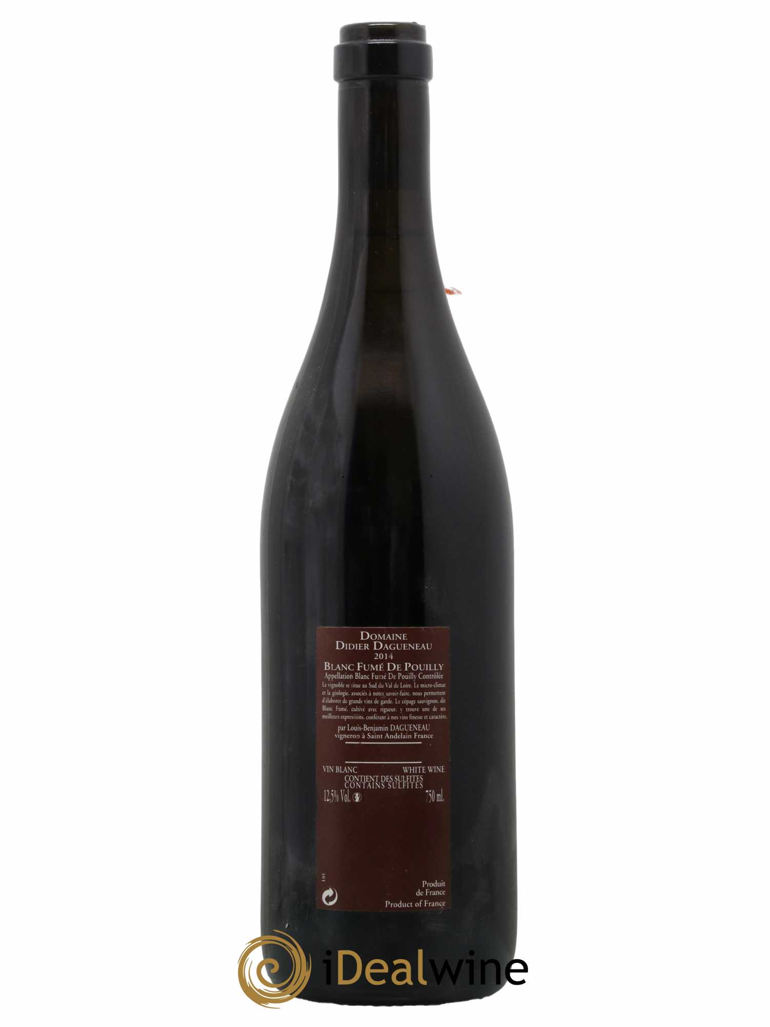 Vin de France (anciennement Pouilly-Fumé) Pur Sang Dagueneau (Domaine Didier - Louis-Benjamin) 2014 - Lot de 1 bouteille - 1