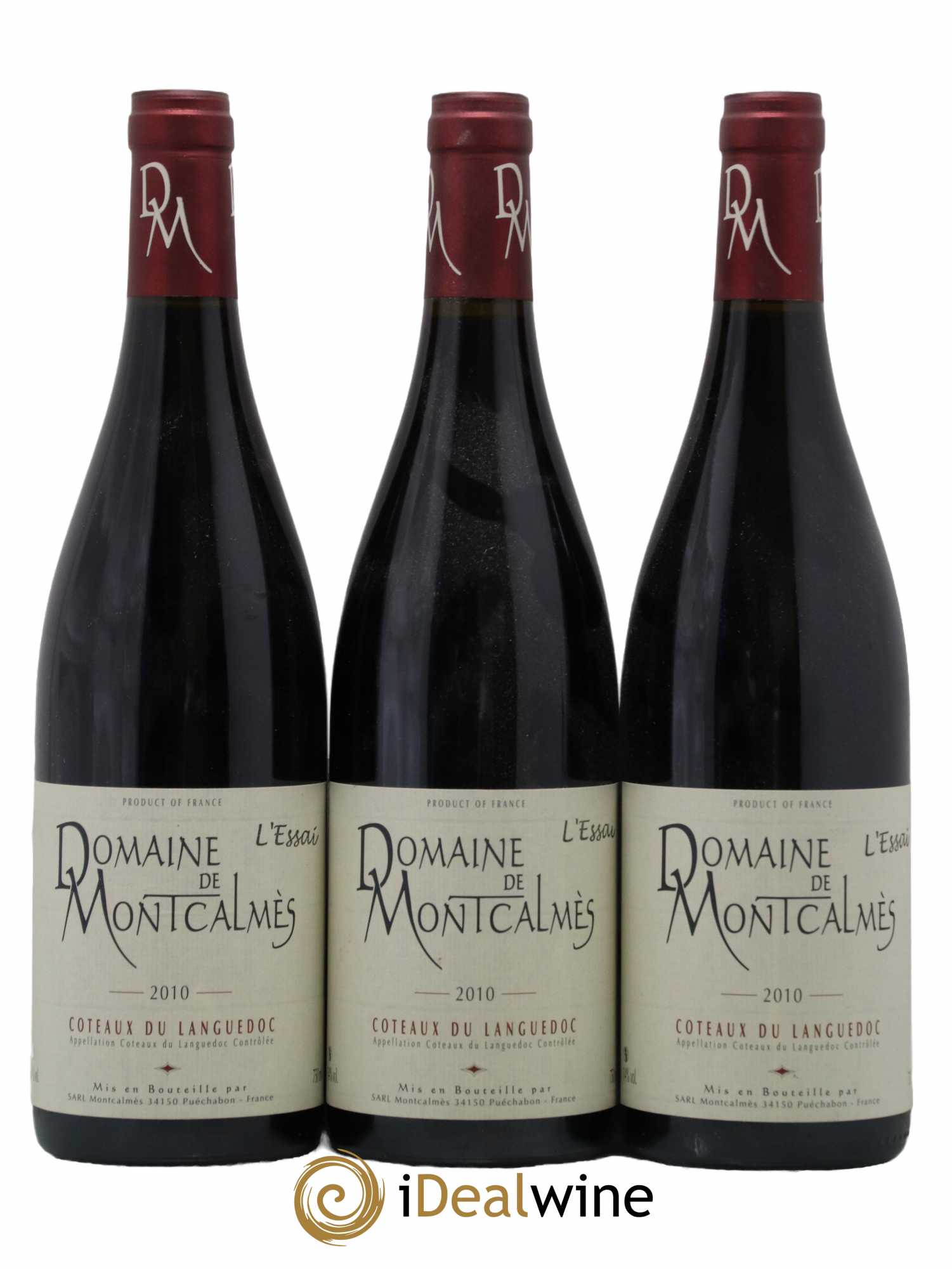 Vin de France Domaine de Montcalmès L'Essai Frédéric Pourtalié 2010 - Lot de 3 bouteilles - 0