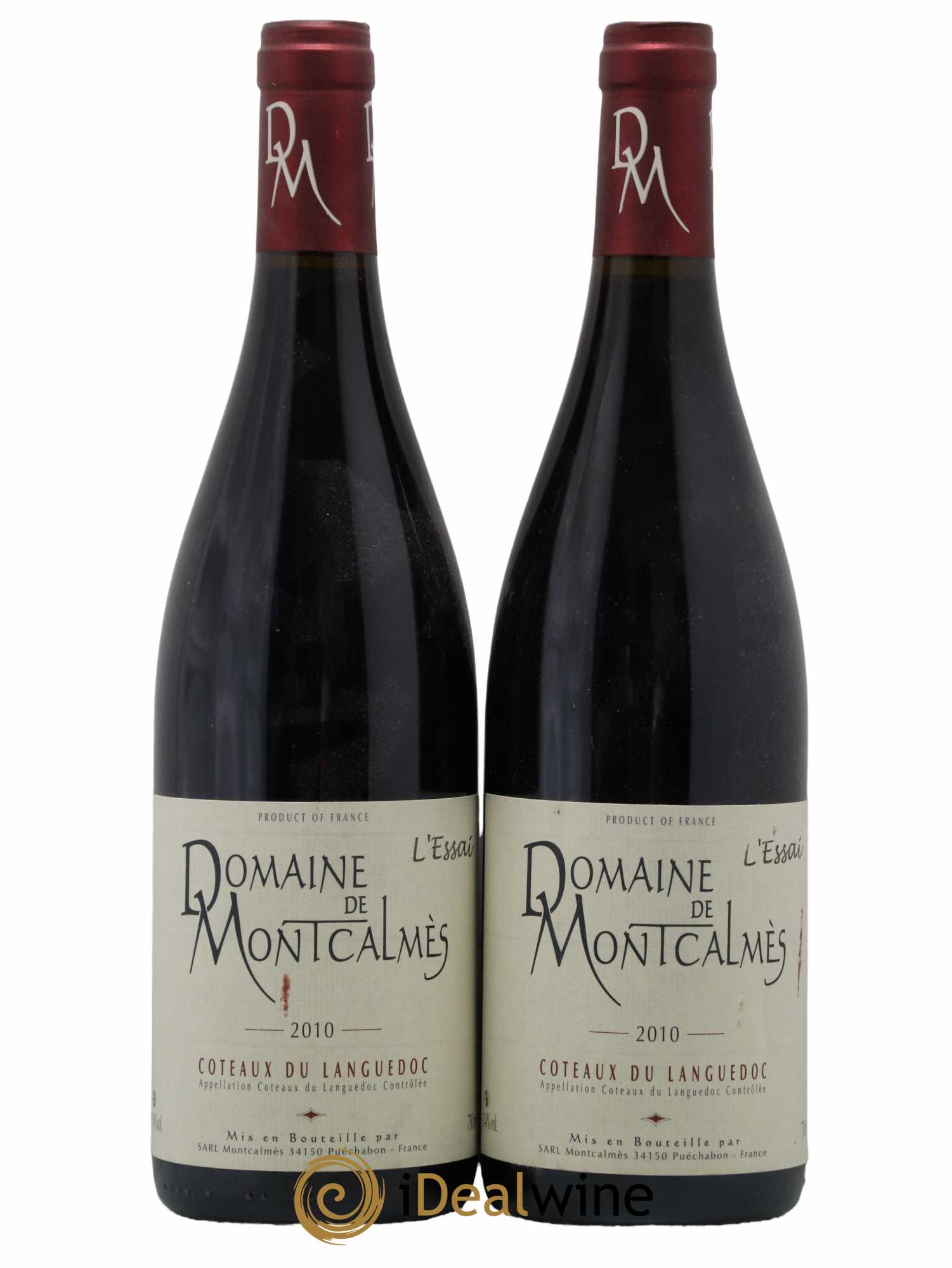 Vin de France Domaine de Montcalmès L'Essai Frédéric Pourtalié 2010 - Lot de 2 bouteilles - 0