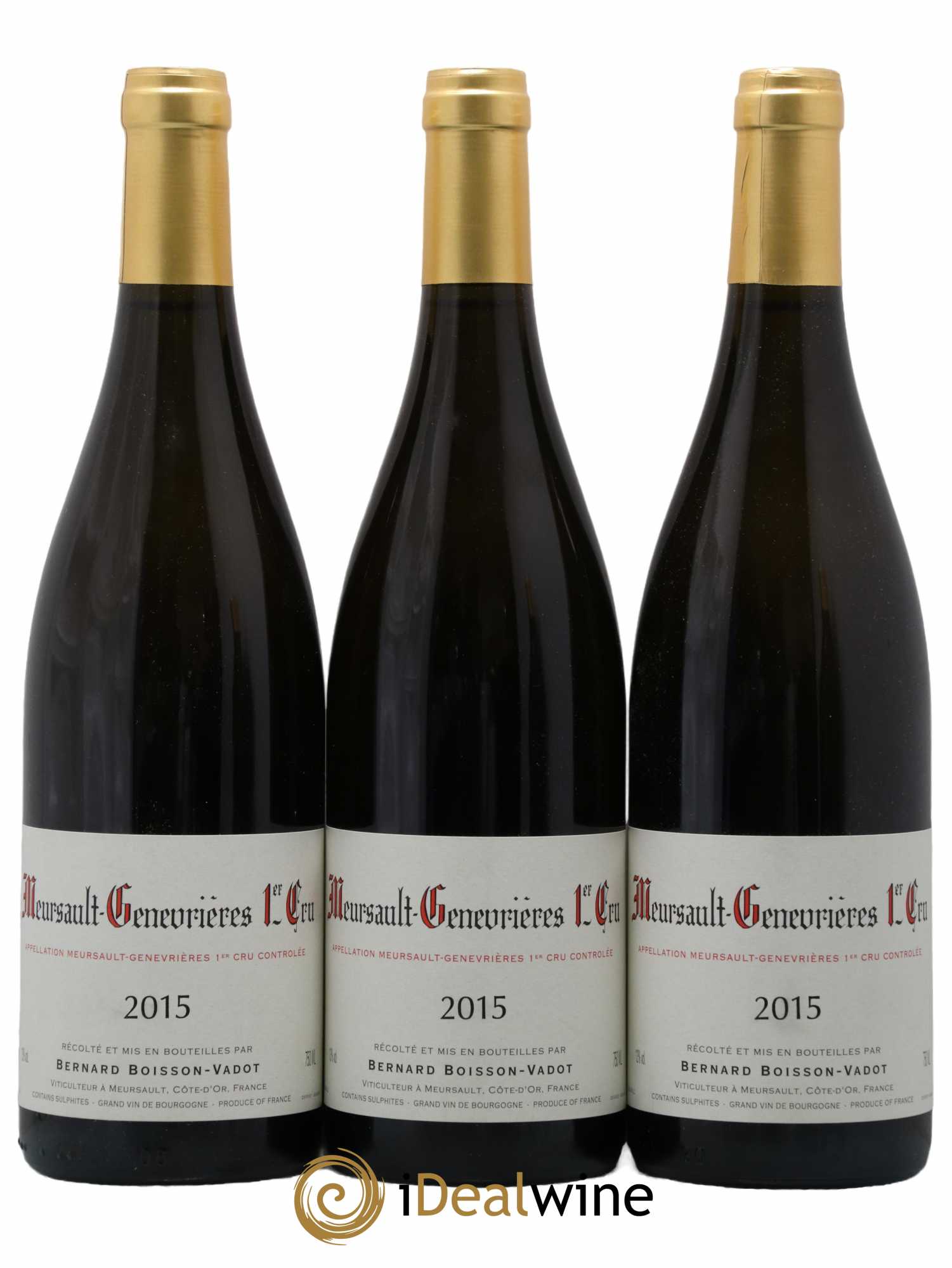 Meursault 1er Cru Genevrières Boisson-Vadot (Domaine) 2015 - Lot de 3 bouteilles - 0