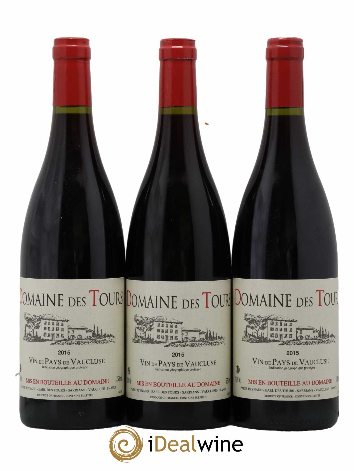 Vaucluse (Vin de Pays de Vaucluse) Domaine des Tours Emmanuel Reynaud 2015 - Lotto di 3 bottiglie - 0