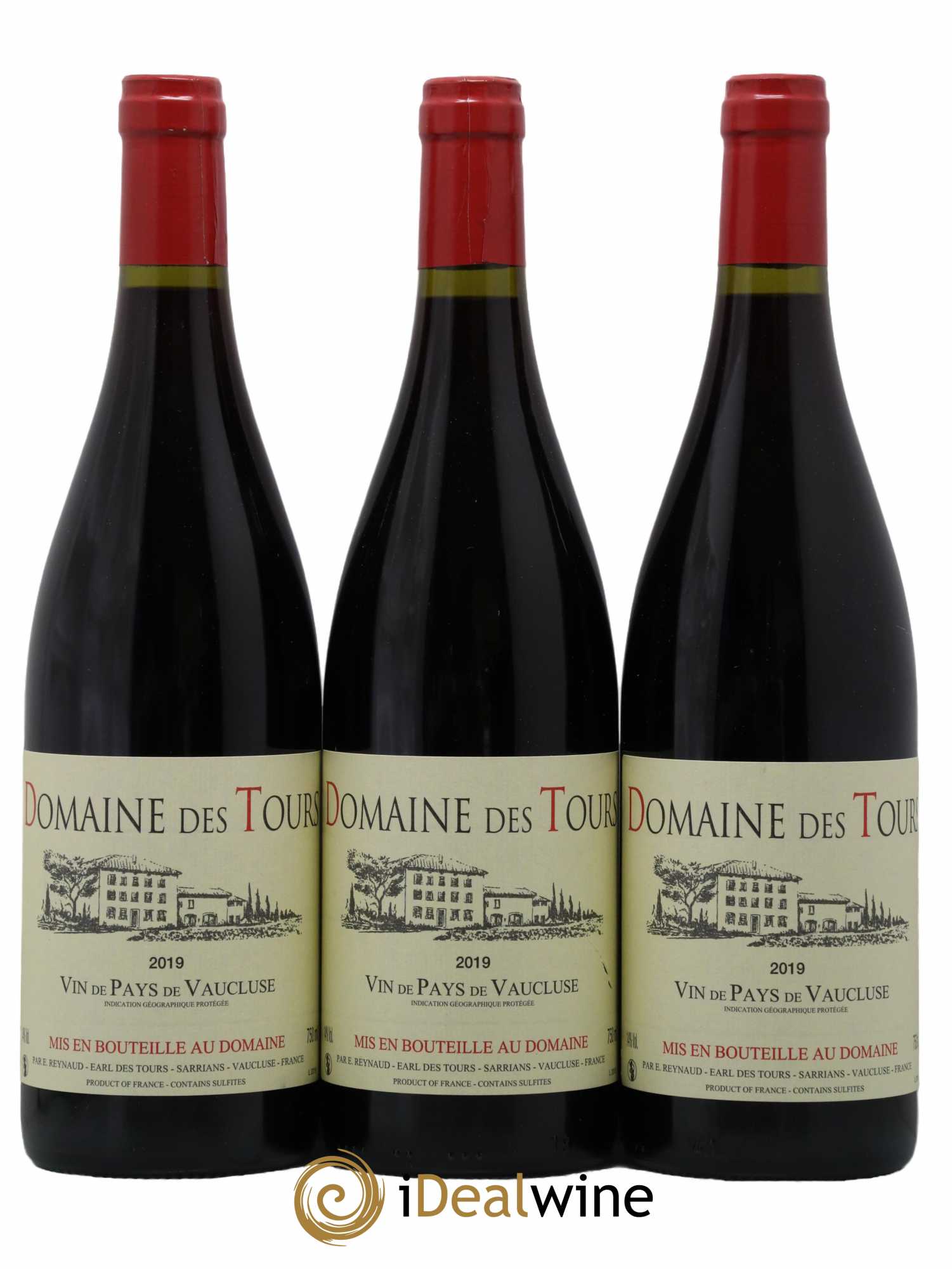 Vaucluse (Vin de Pays de Vaucluse) Domaine des Tours Emmanuel Reynaud 2019 - Lot de 3 bouteilles - 0
