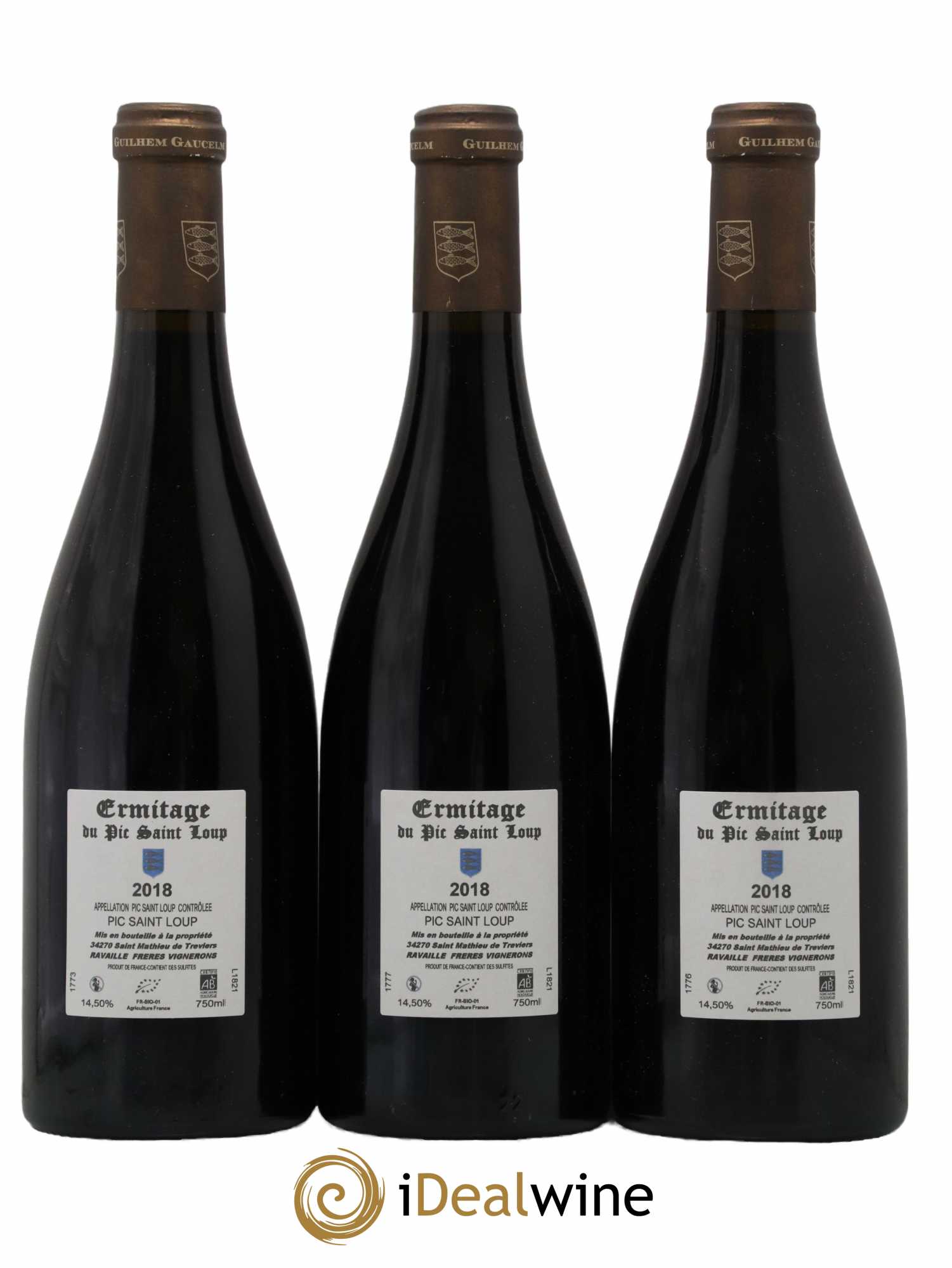 Pic Saint-Loup Héritage du Pic Saint-Loup (anciennement Ermitage) Guilhem Gaucelm Ermitage du Pic Saint-Loup 2018 - Lot de 3 bouteilles - 1