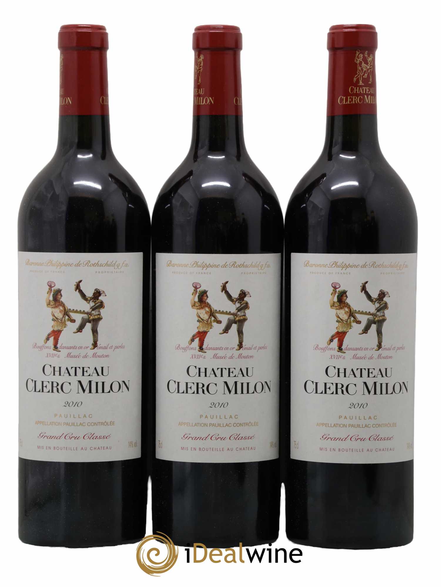 Château Clerc Milon 5ème Grand Cru Classé 2010 - Lot de 3 bouteilles - 0