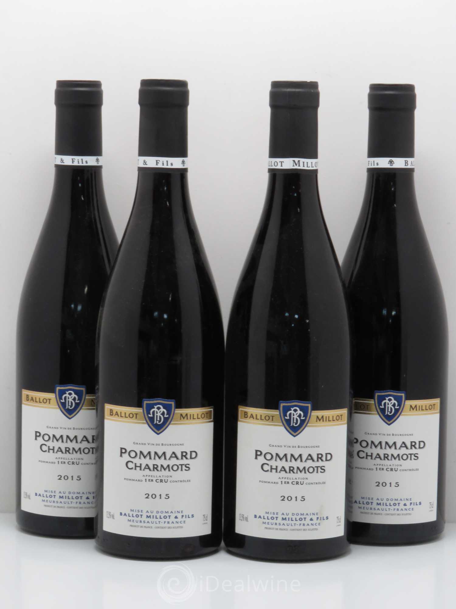 Pommard 1er Cru Charmots Domaine Ballot Millot (sans prix de réserve) 2015 - Posten von 4 Flaschen - 0