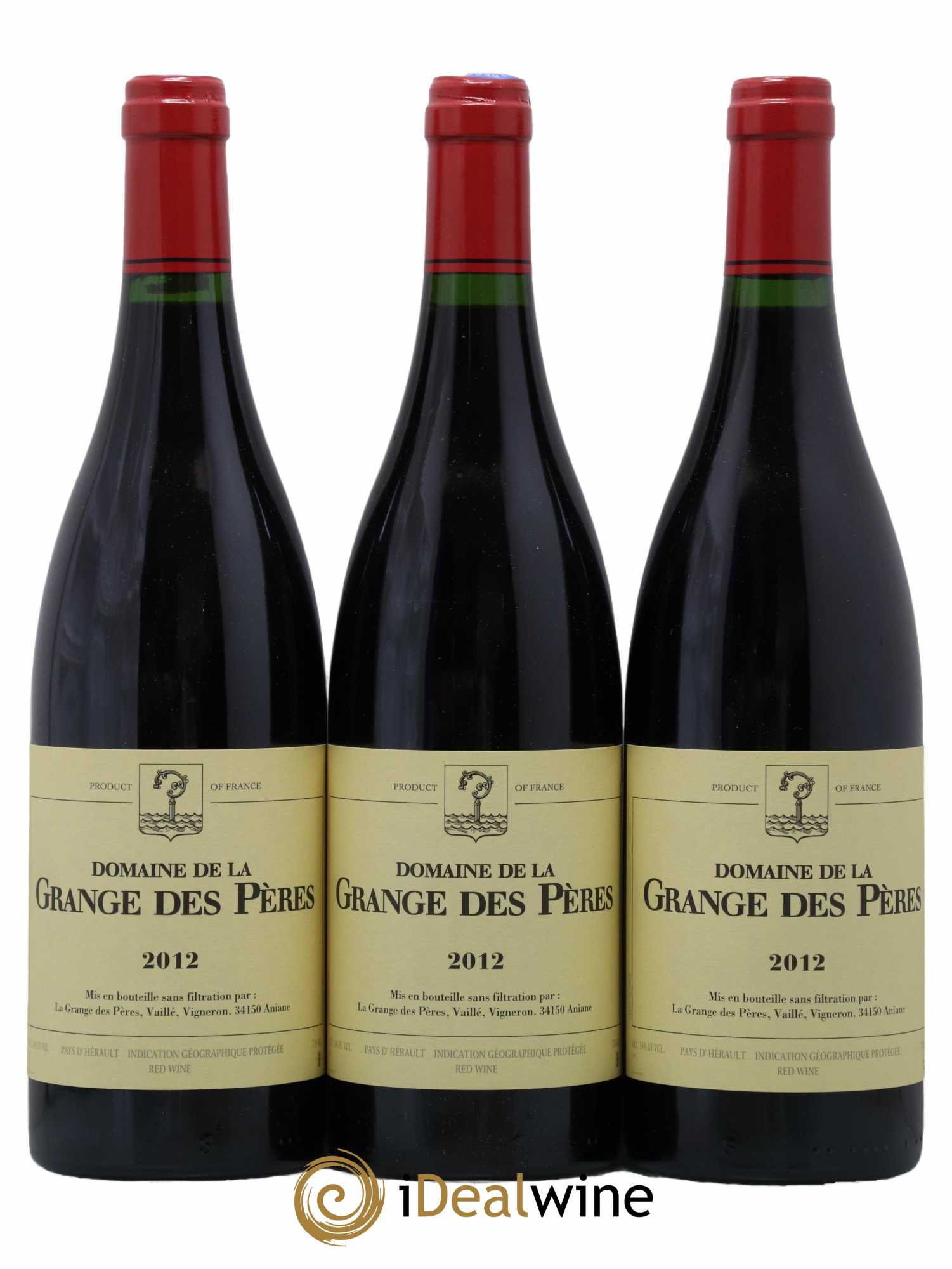 Pays d'Hérault Grange des Pères Laurent Vaillé 2012 - Lot de 3 bouteilles - 0