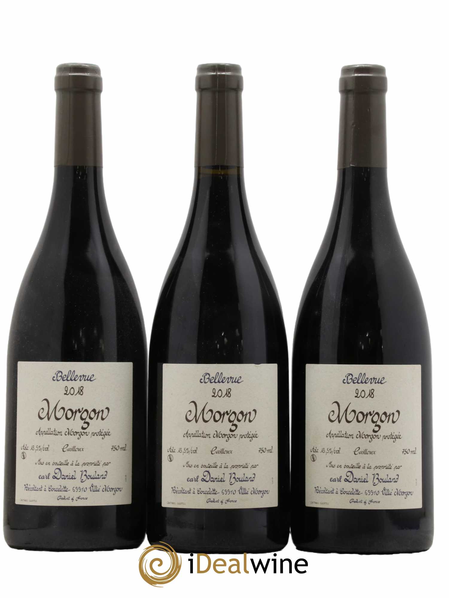 Morgon Bellevue Cailloux Daniel Bouland (Domaine) 2018 - Lot de 3 bouteilles - 0