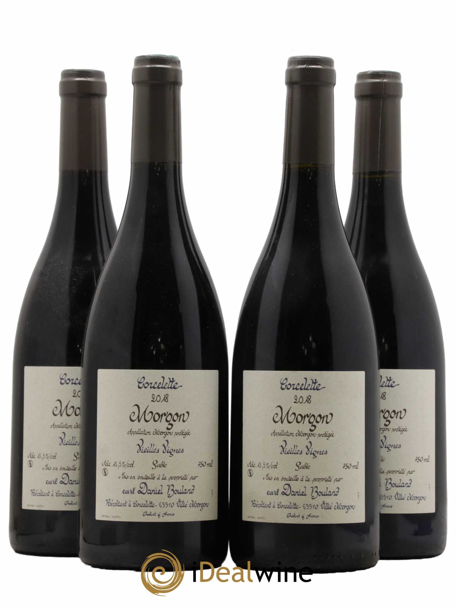 Morgon Corcelette Vieilles Vignes Sables Daniel Bouland (Domaine) 2018 - Lot de 4 bouteilles - 0
