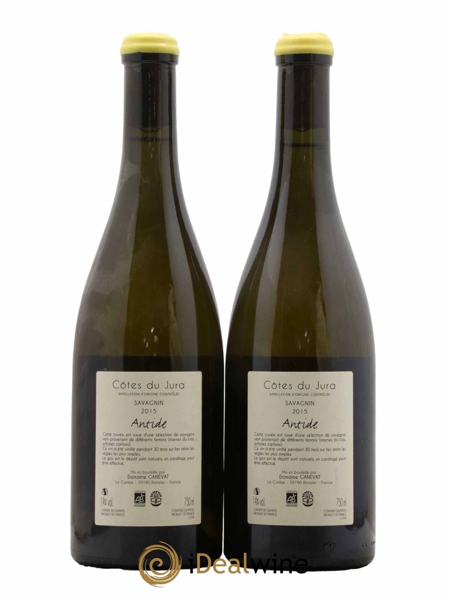 Côtes du Jura Savagnin Antide Jean-François Ganevat (Domaine) 2015 - Lot de 2 bouteilles - 1