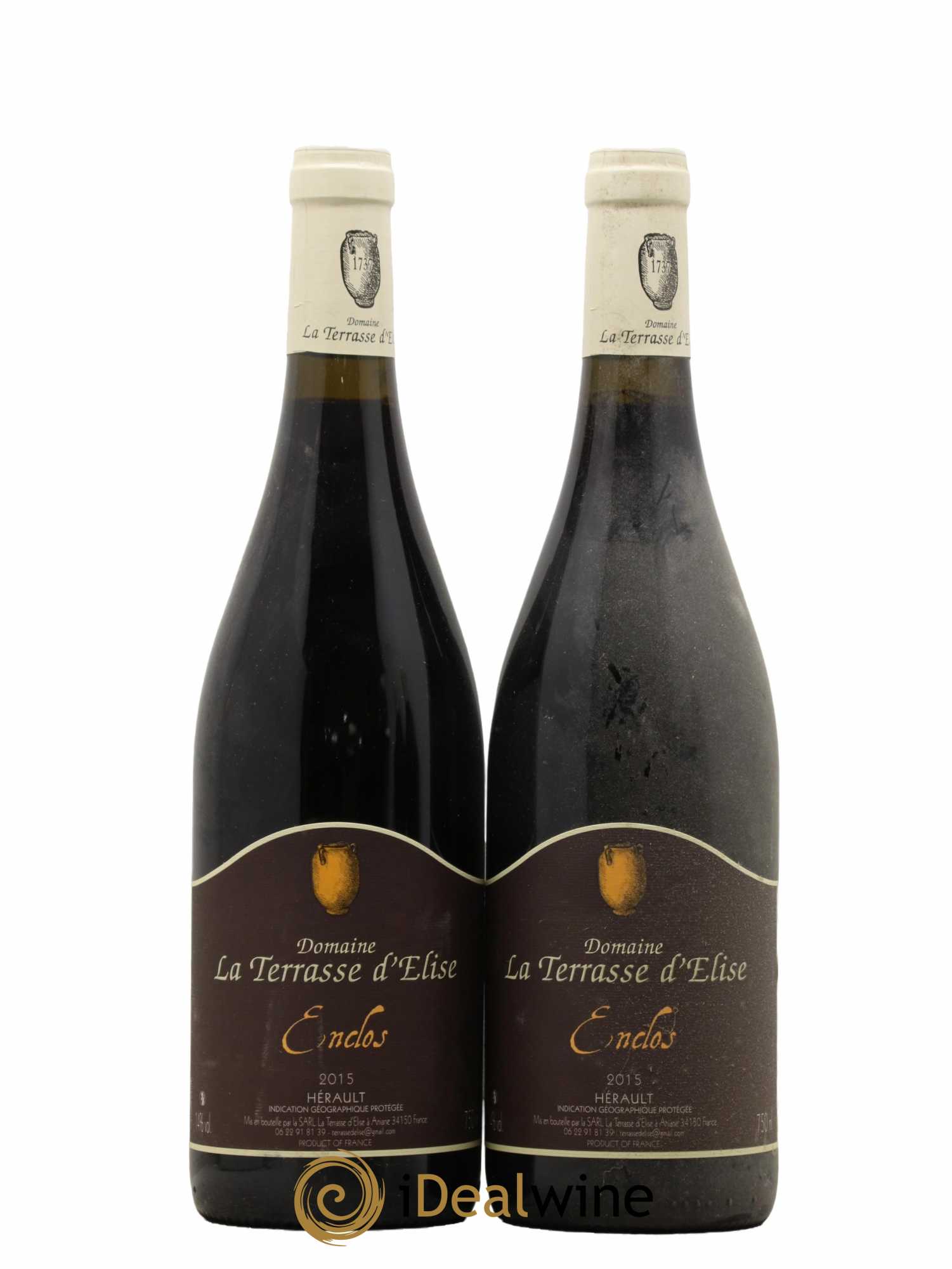 Pays d'Hérault L'Enclos Terrasse d'Elise (Domaine de la) 2015 - Lot de 2 bouteilles - 0