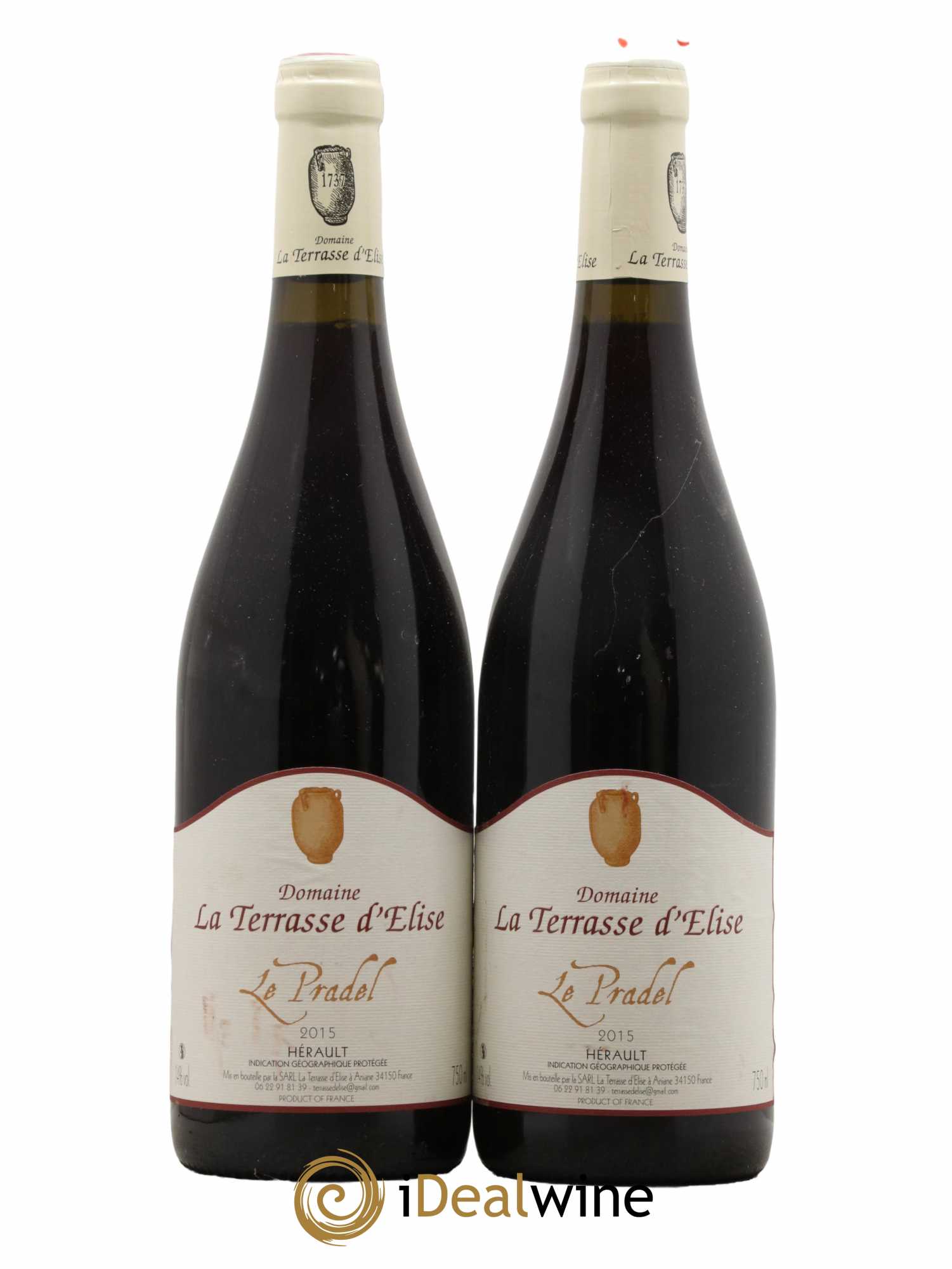 Pays d'Hérault Le Pradel Terrasse d'Elise (Domaine de la) 2015 - Lot de 2 bouteilles - 0